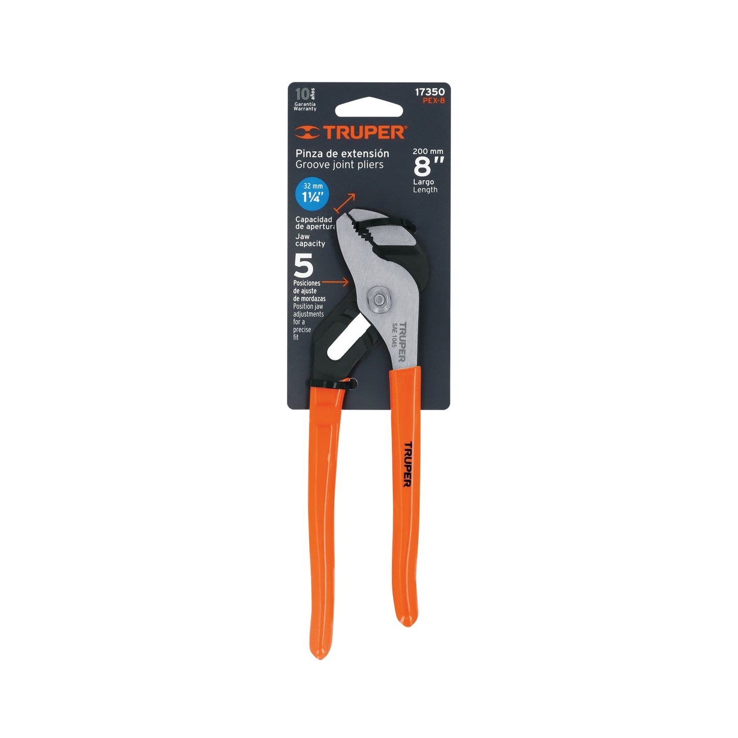 PEX-8 Alicate de extensión 8', mango de vinil