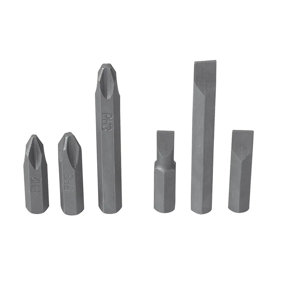 PFD10 Juego de puntas de impacto combinadas intercambiables para destornillador 6 piezas
