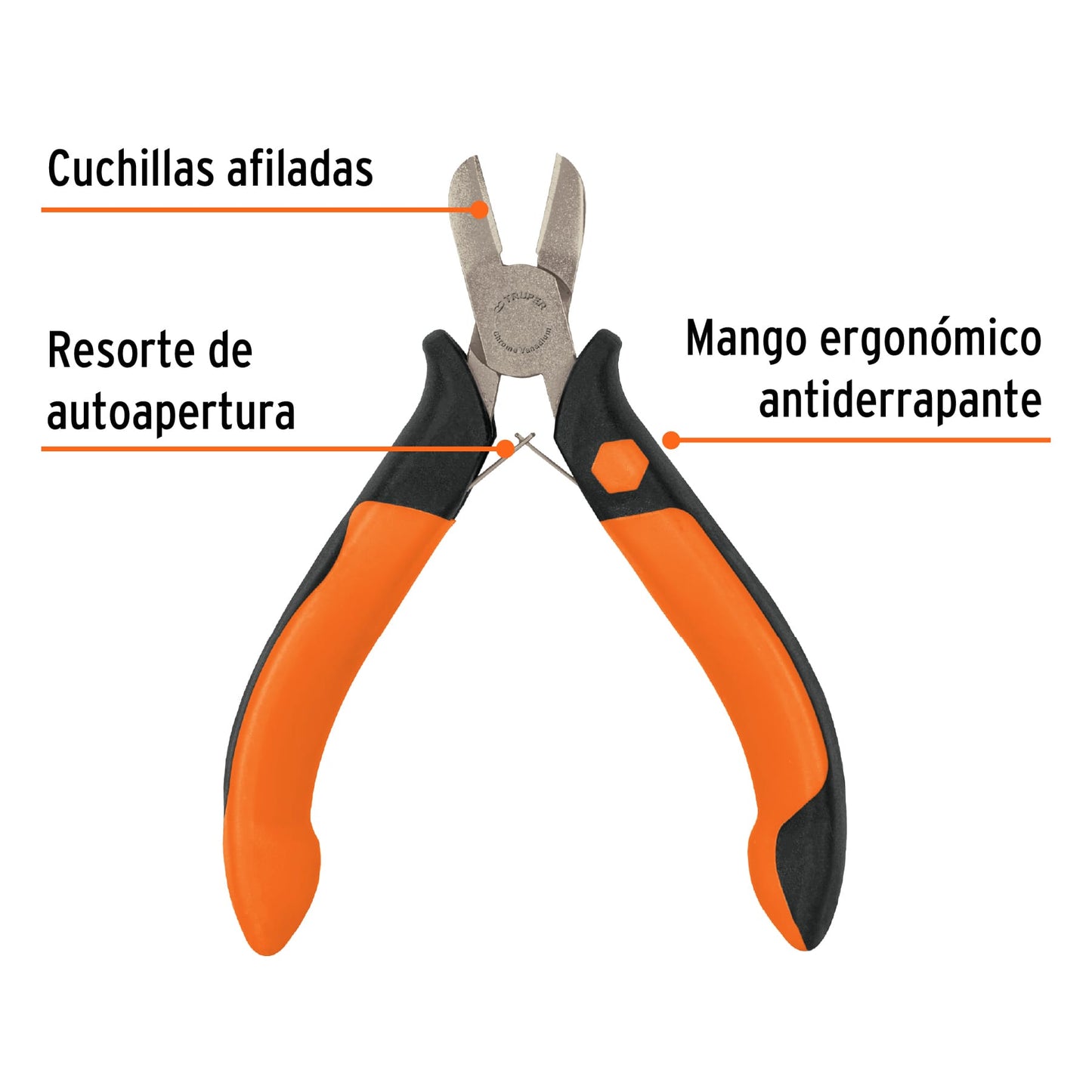 PM-CD4 Alicate miniatura corte frío 4', mango comfort grip