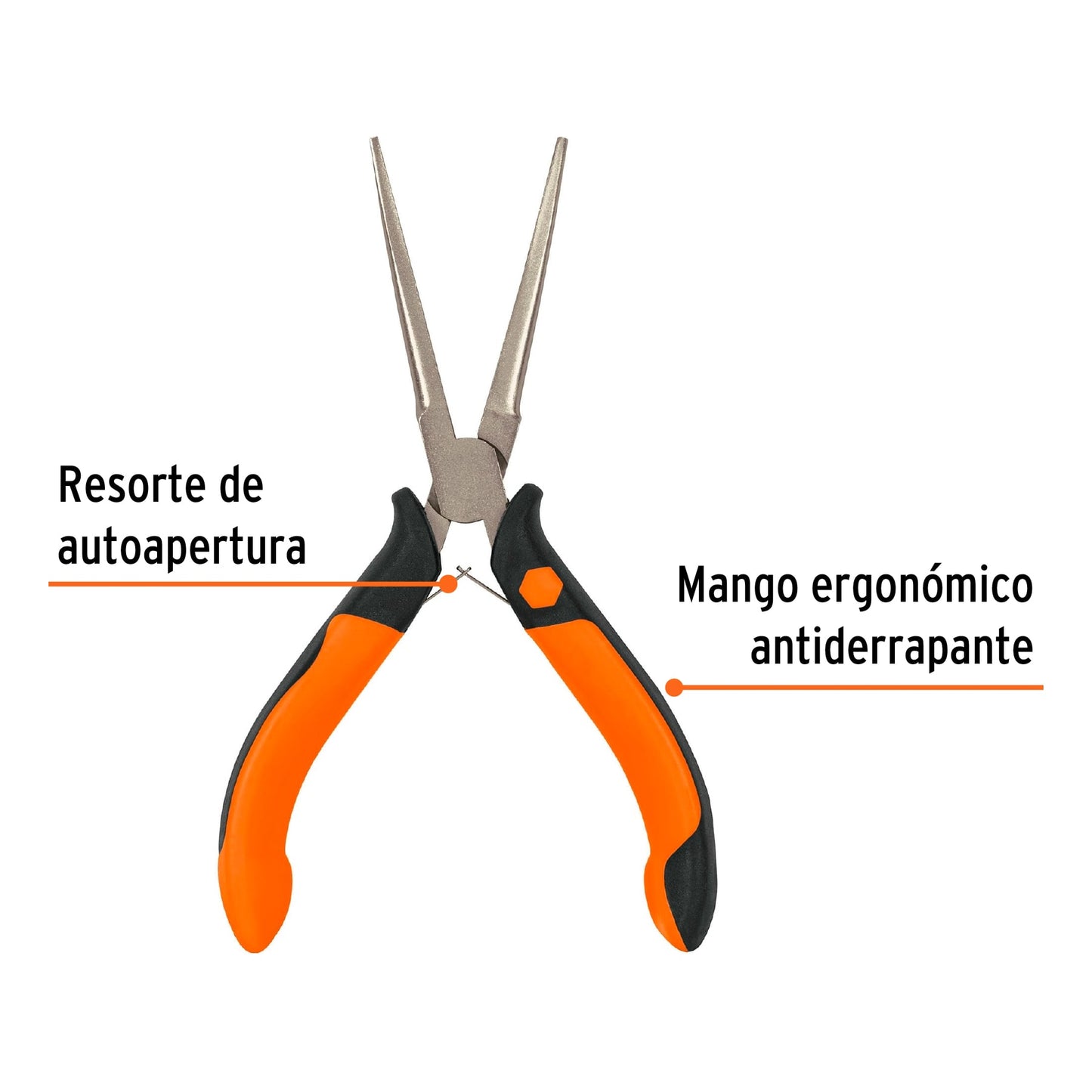 PM-PA4 Alicate miniatura punta de aguja 5', mango comfort grip