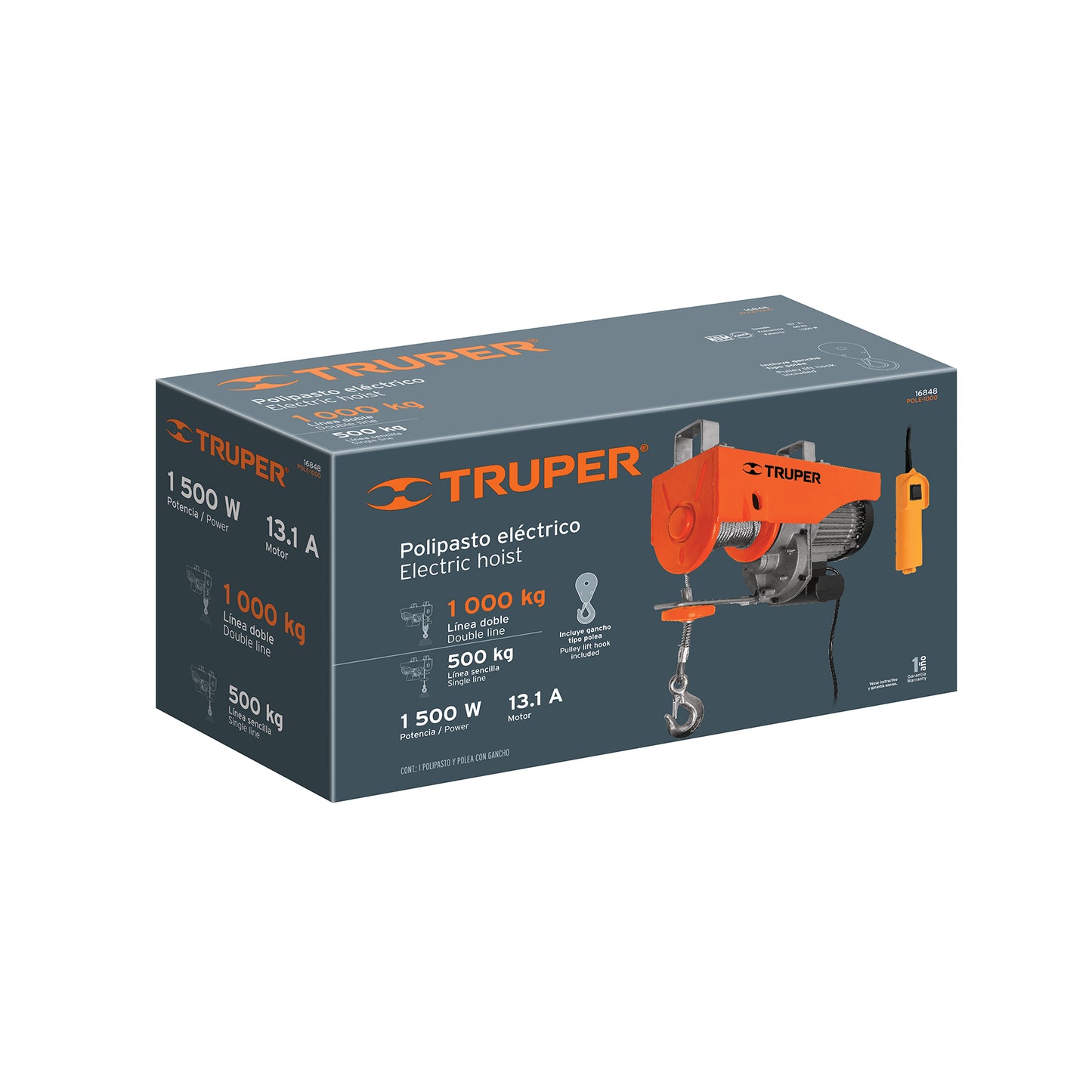 POLE-1000 Diferencial eléctrico, 1000 kg