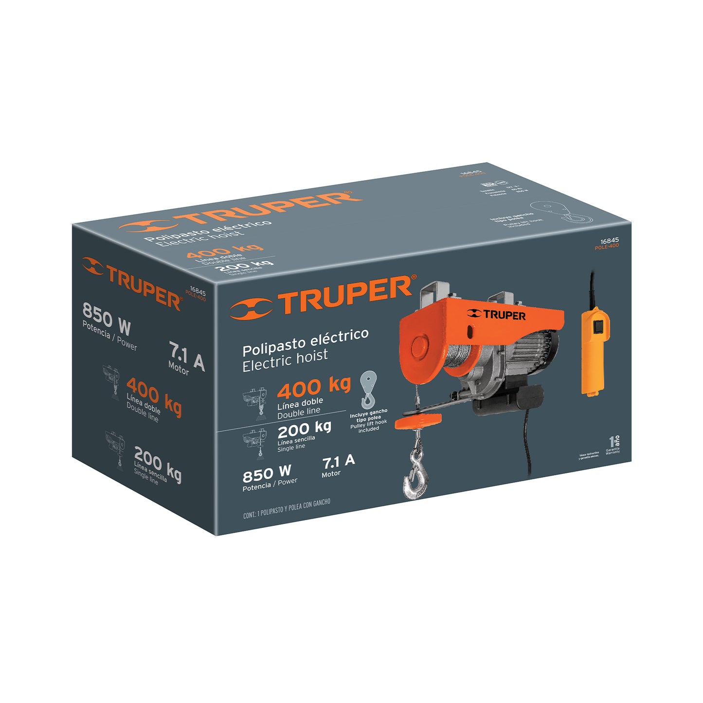 POLE-400 Diferencial eléctrico, 400 kg