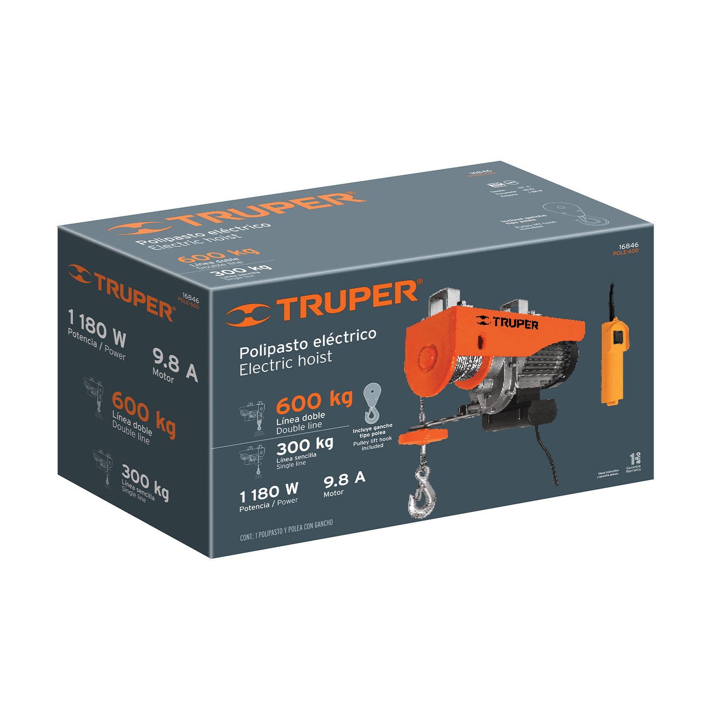 POLE-600 Diferencial eléctrico, 600 kg