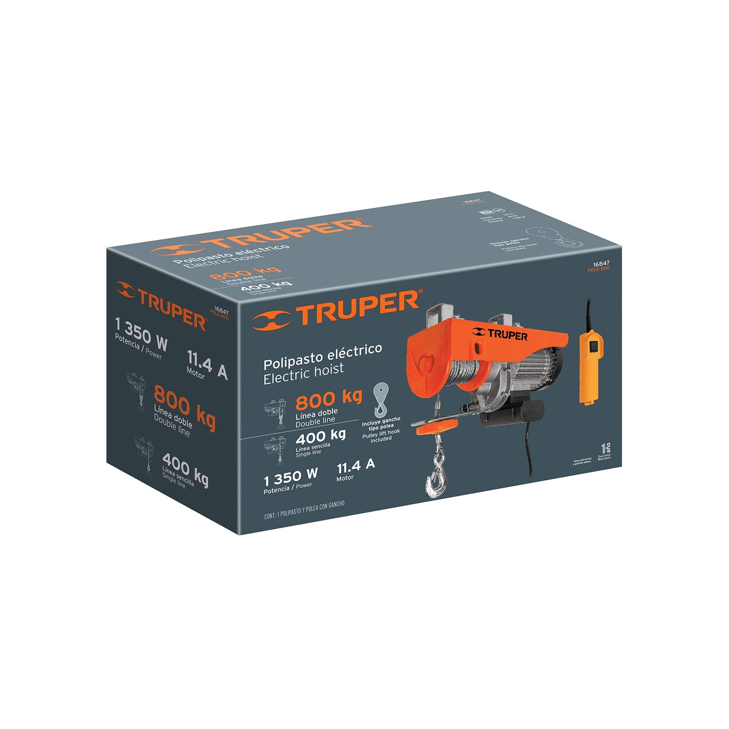 POLE-800 Diferencial eléctrico, 800 kg