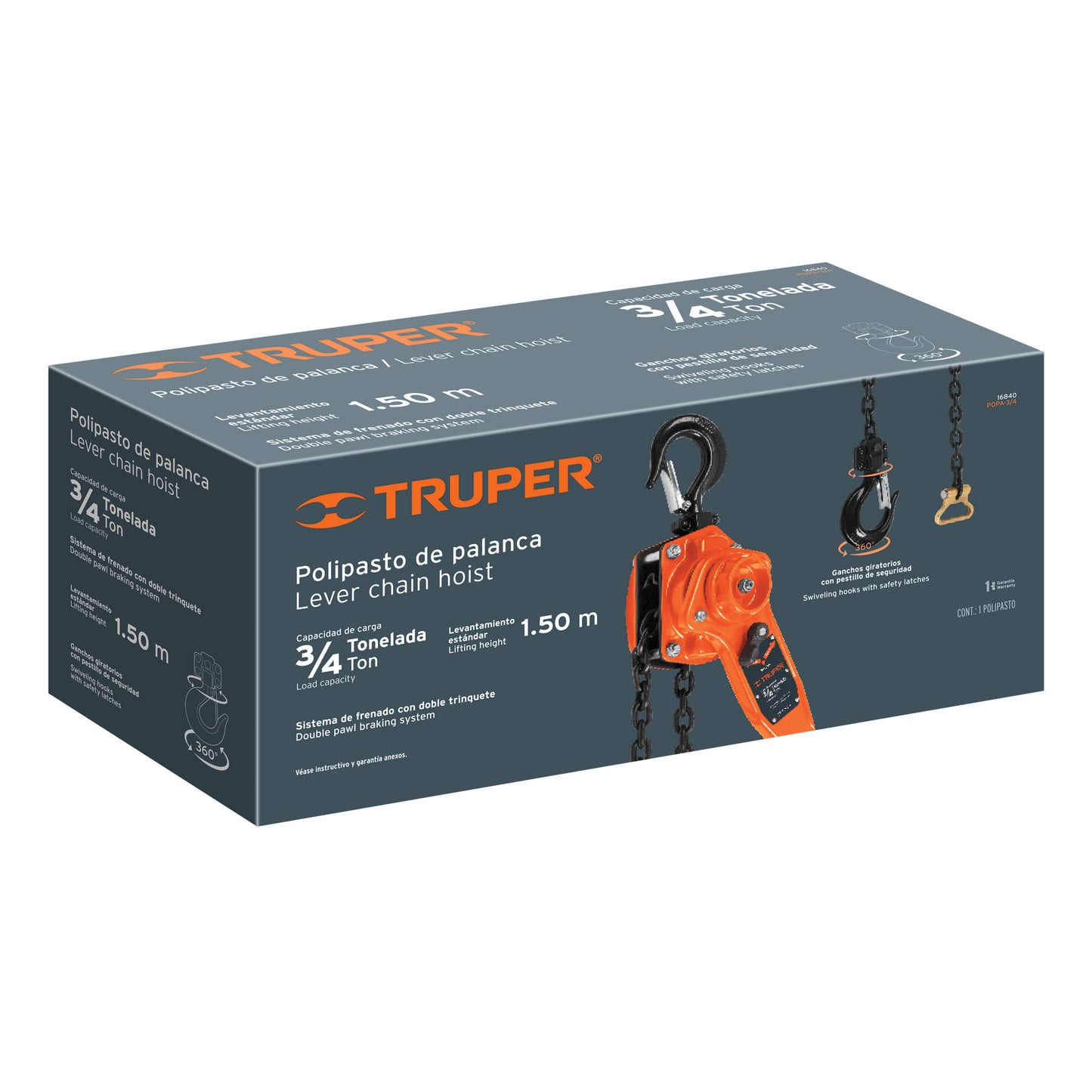 POPA-3/4 Diferencial de palanca, 3/4 ton