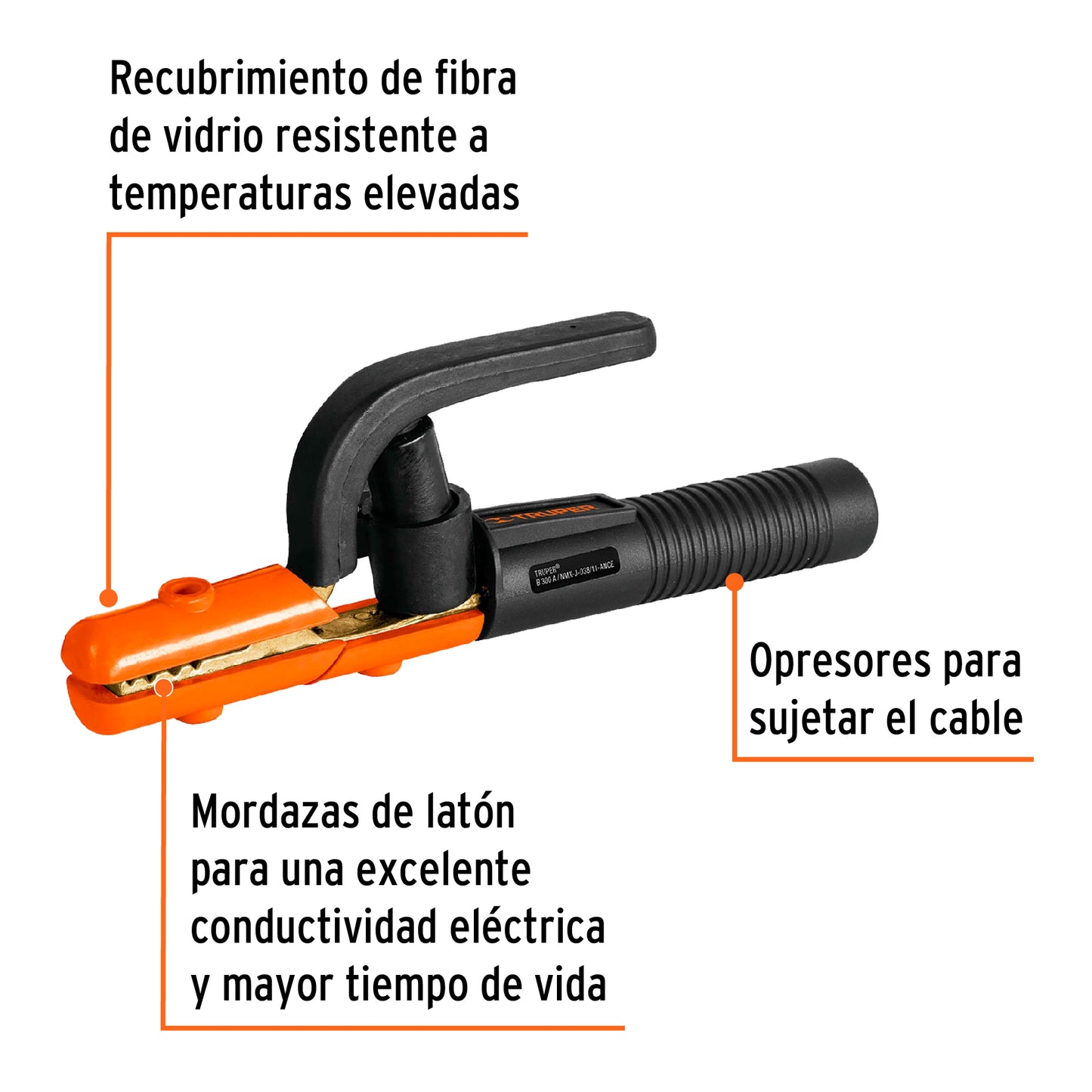 PPE-300 Pinza porta electrodo de 300 a