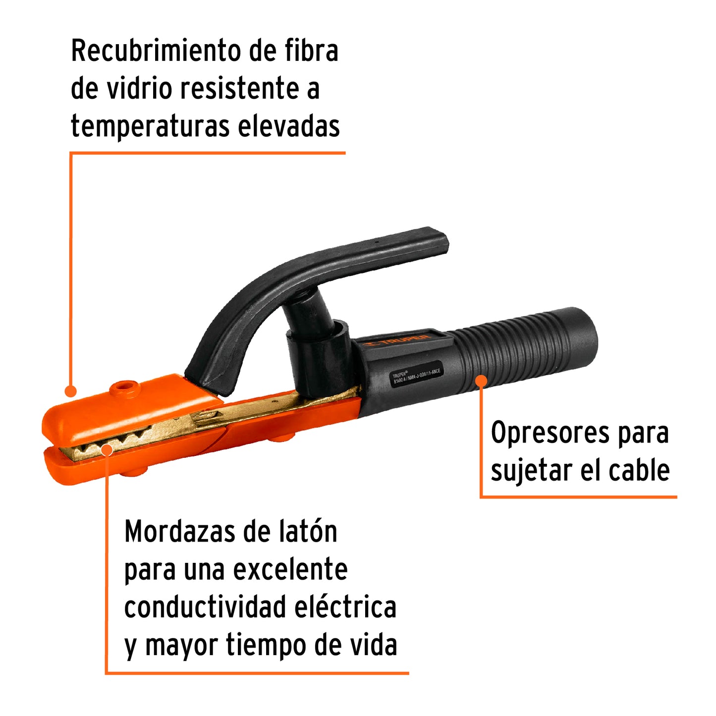 PPE-500 Pinza porta electrodo de 500 a