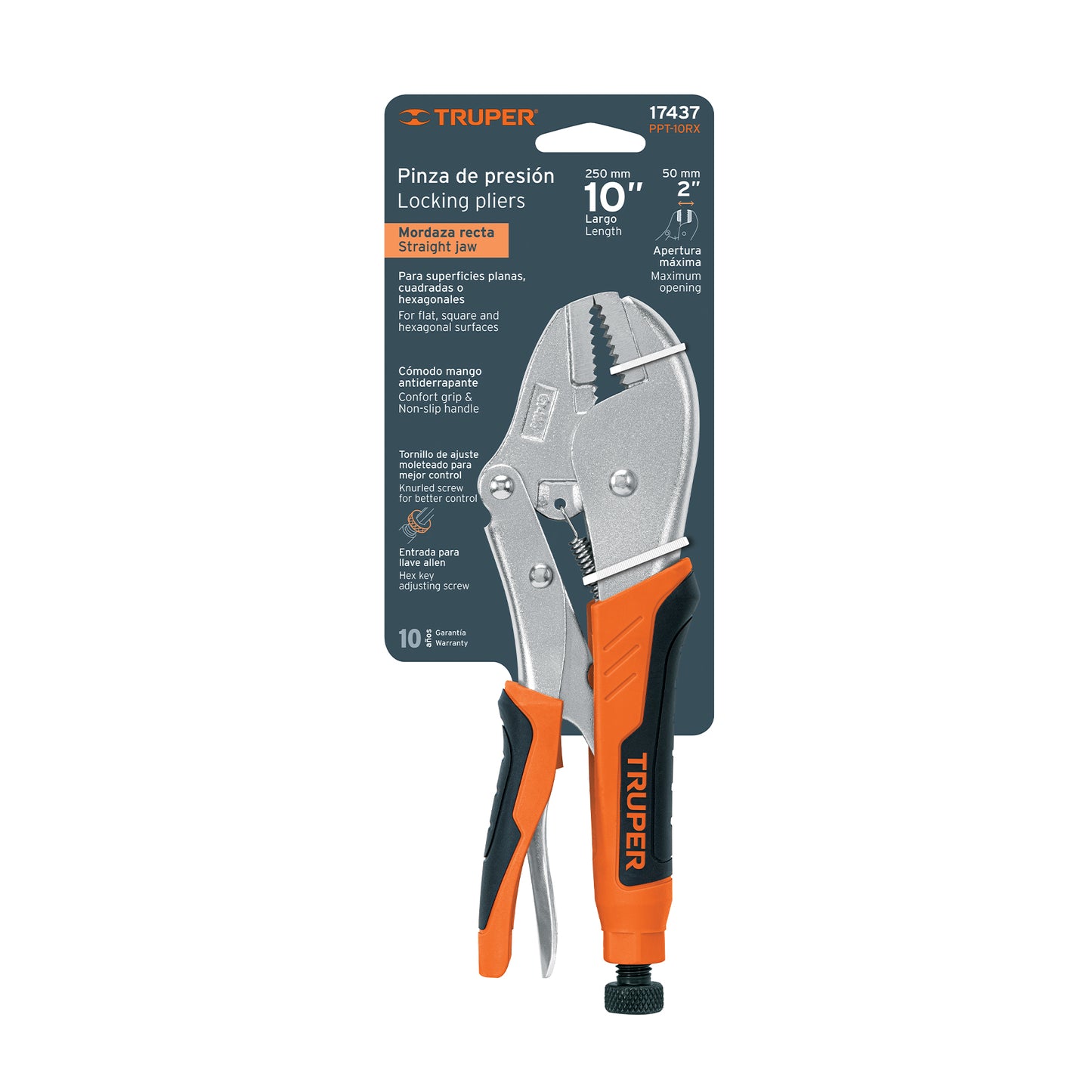 PPT-10RX Hombresolo recto 10", mango de vinil