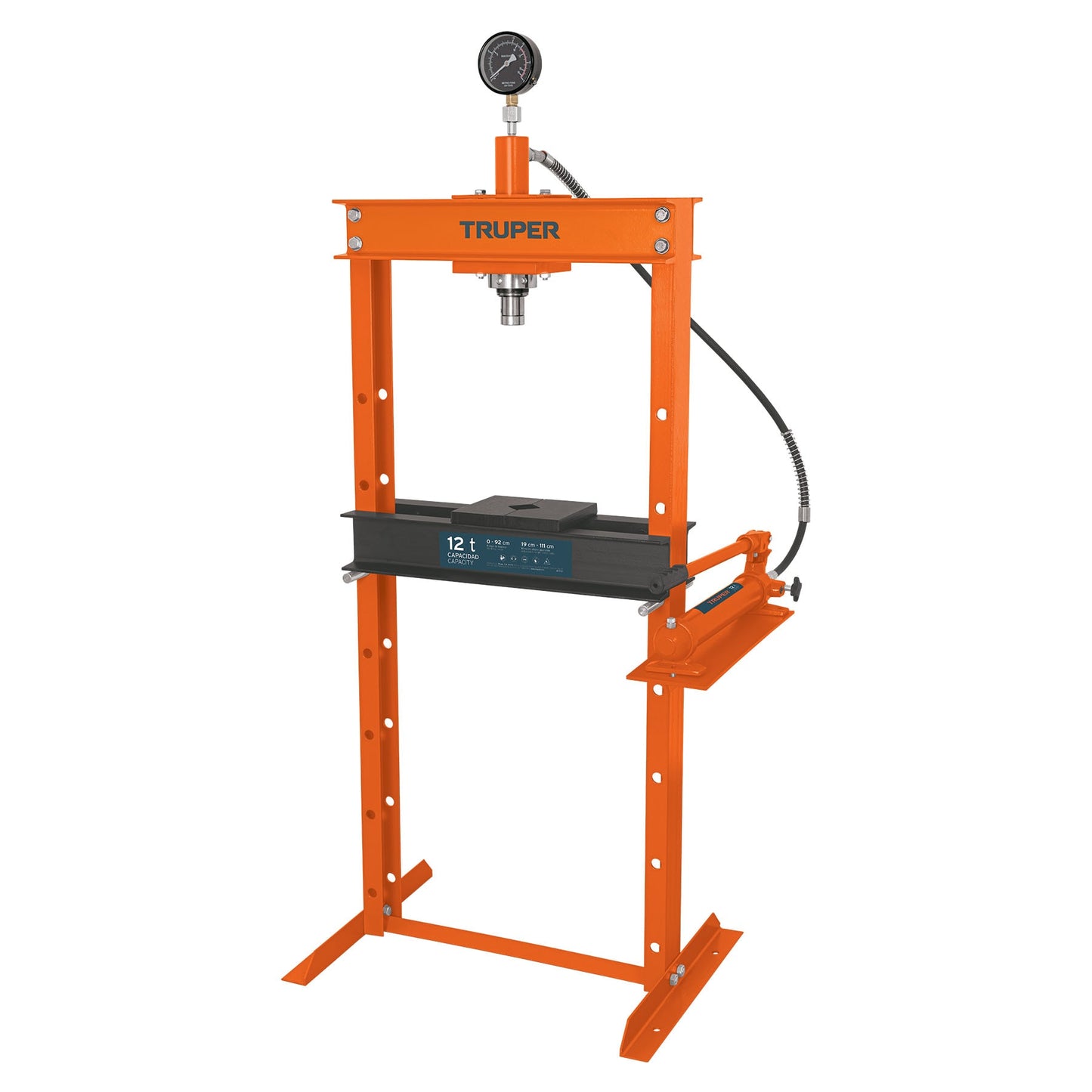 PREH-12 Prensa hidráulica 12 toneladas, con manómetro