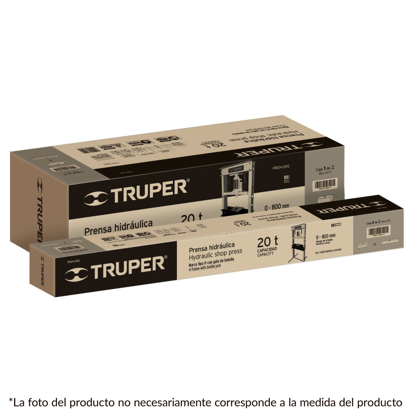 PREH-12 Prensa hidráulica 12 toneladas, con manómetro