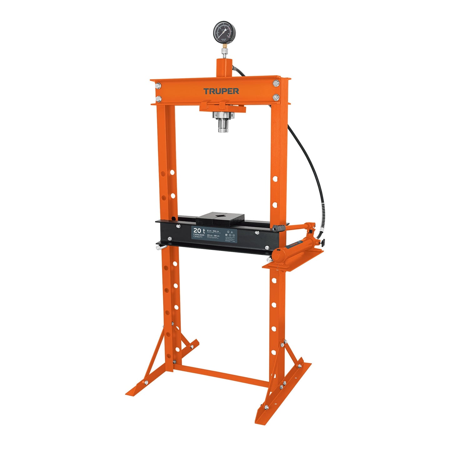 PREH-20 Prensa hidráulica 20 toneladas, con manómetro