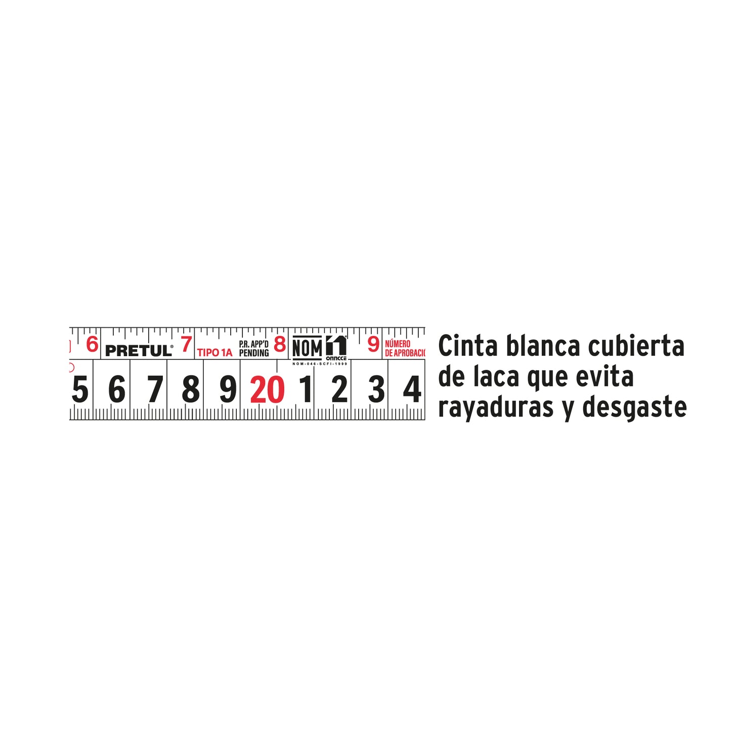 PRO-3MEB Flexómetro, amarillo, 3m, cinta 1/2", Pretul, tarjeta plástica