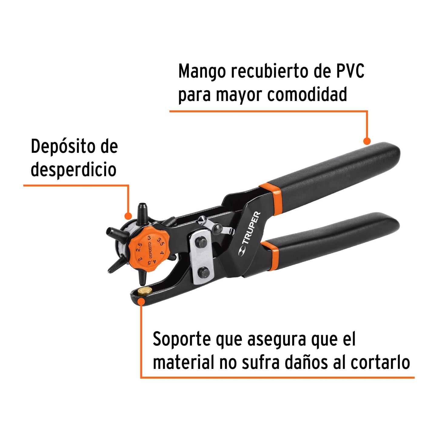 PSA-9 Pinza sacabocados 9" mango de PVC