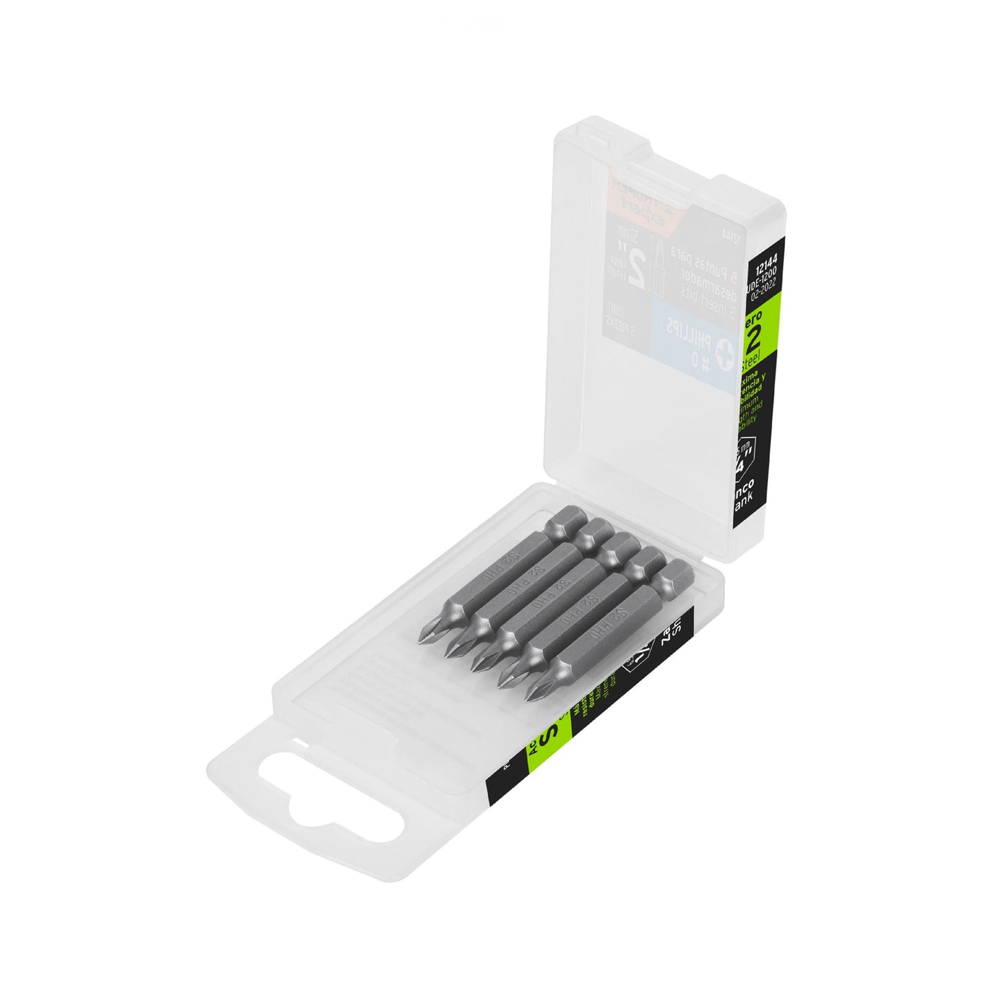 PUDE-1201-15 Puntas Phillips #1, 2', estuche con 15 piezas, Expert