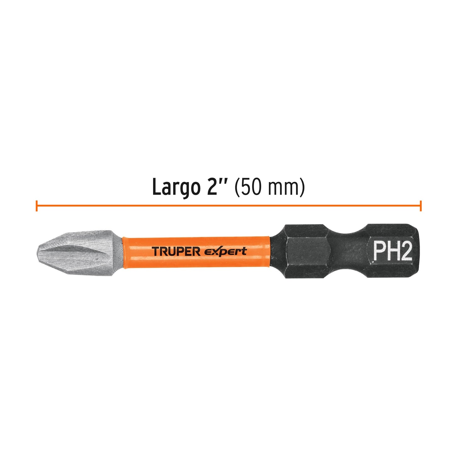 PUDE-1202I Juego de 5 puntas de impacto Phillips PH2 x 2',Truper Expert