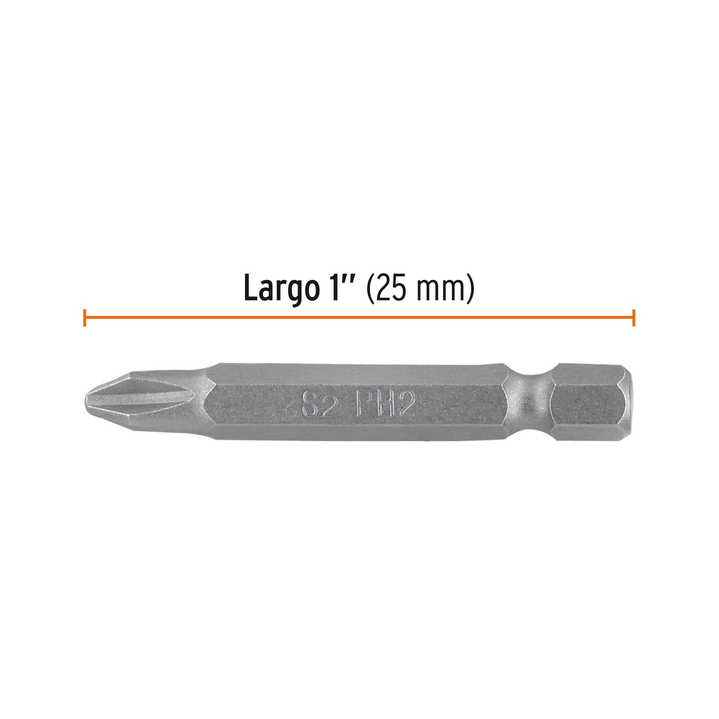 PUDE-1202 Puntas Phillips #2, 2', estuche con 5 piezas, Expert