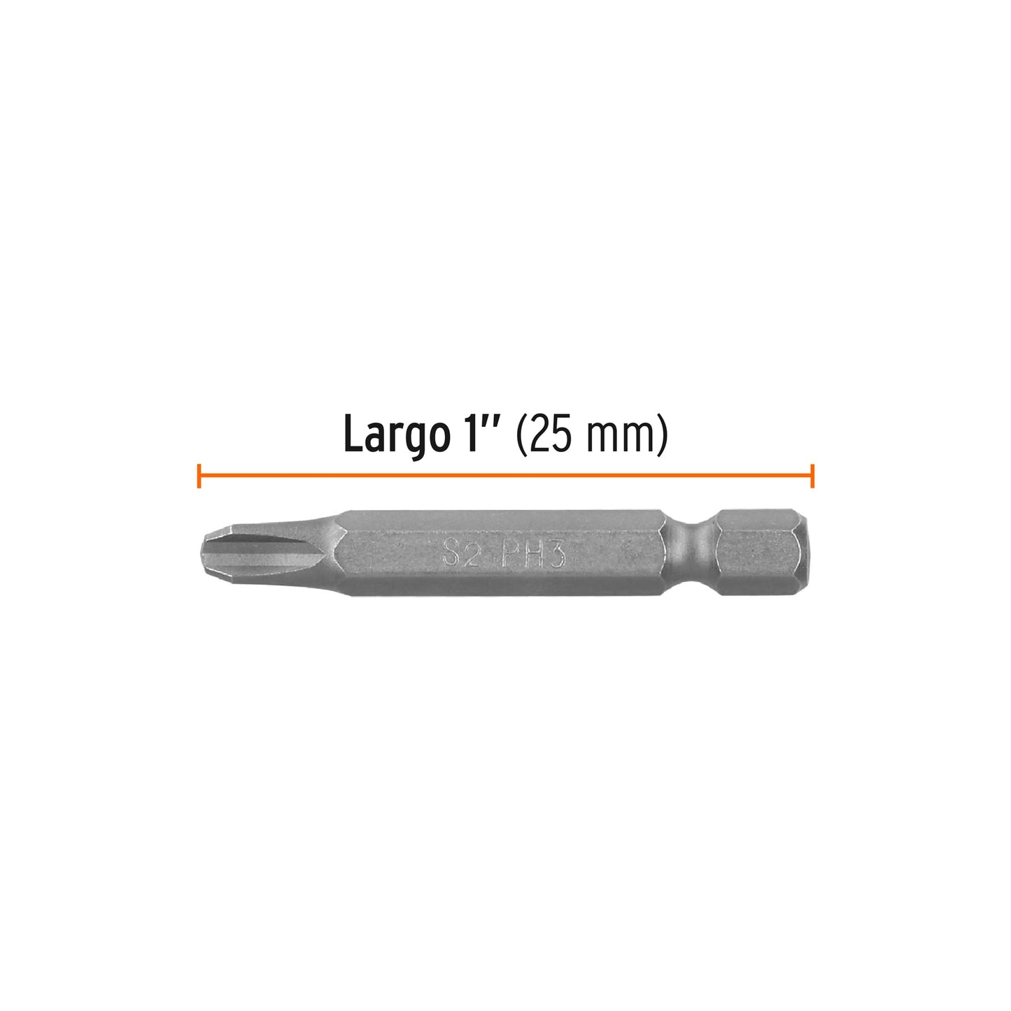 PUDE-1203 Puntas Phillips #3, 2', estuche con 5 piezas, Expert