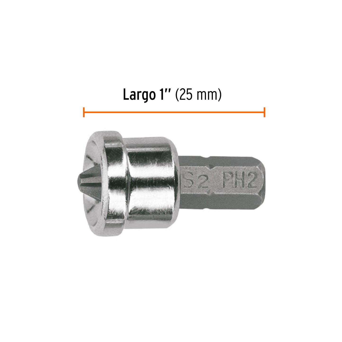 PUDE-1205 Puntas Phillips #2, 1' p/tablaroca, estuche con 5 piezas