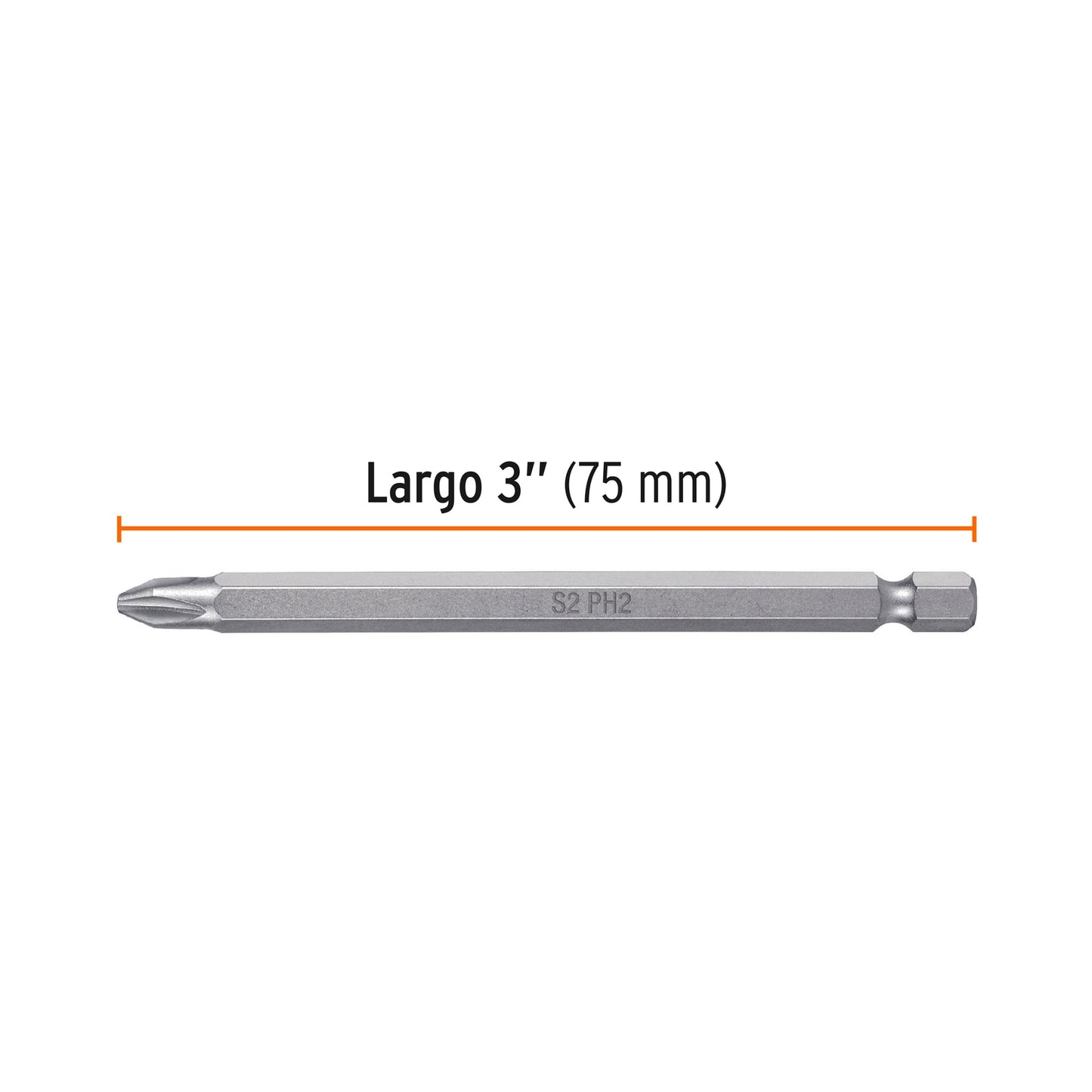 PUDE-1402 Puntas para desarmador Philips #2 largo 4', 5 pzas, Expert