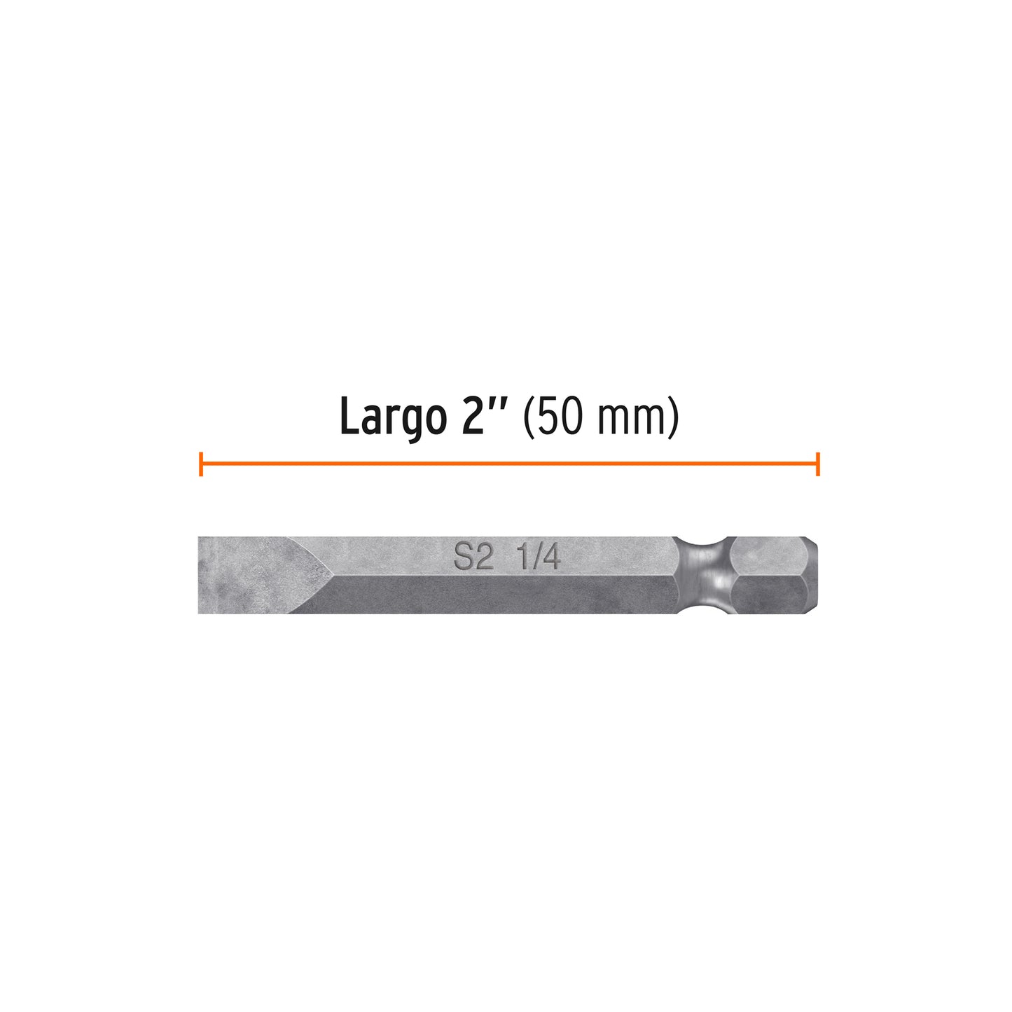PUDE-3225 Puntas planas 1/4', 2', estuche con 5 piezas, Expert