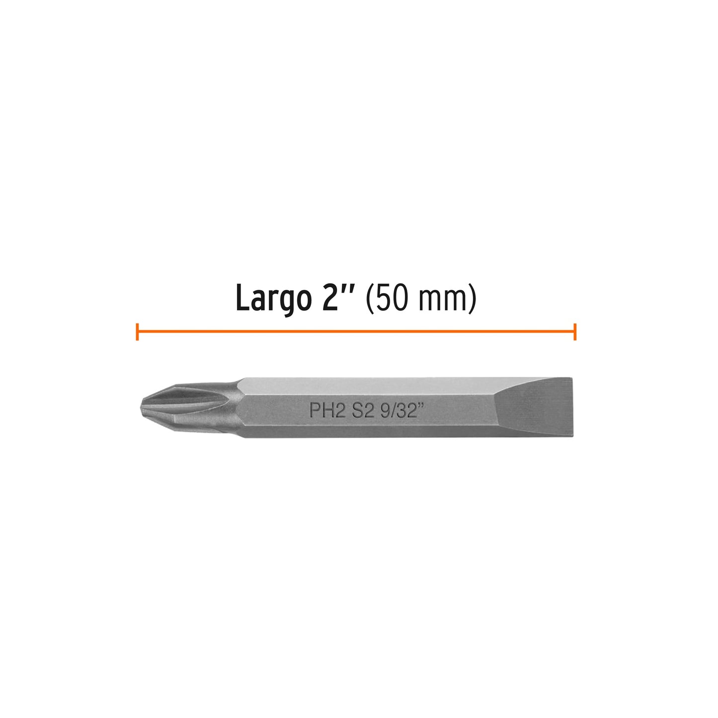 PUDE-4202 Puntas dobles Phillips #2,plana 9/32, 2', estuche 5 piezas
