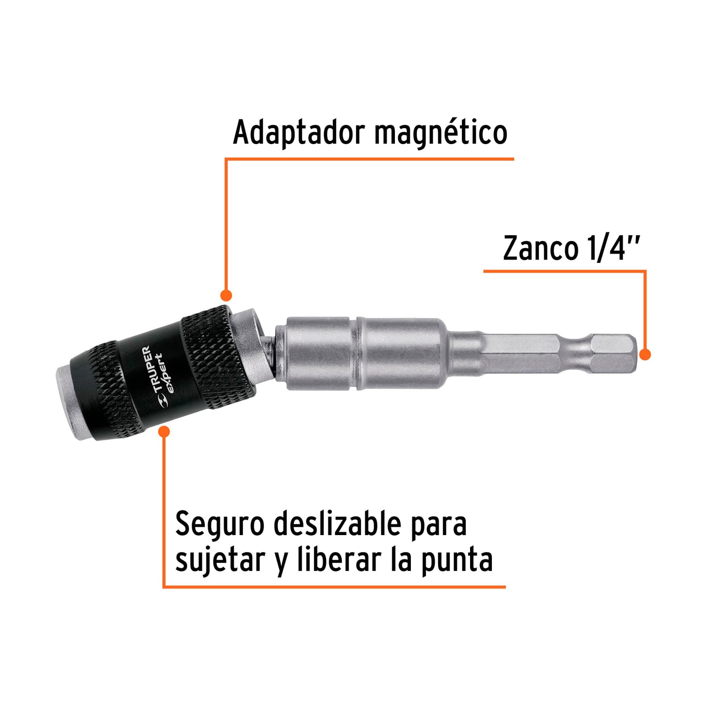 PUDE-9090 Extensión magnética articulada de poder, 90 mm, Expert