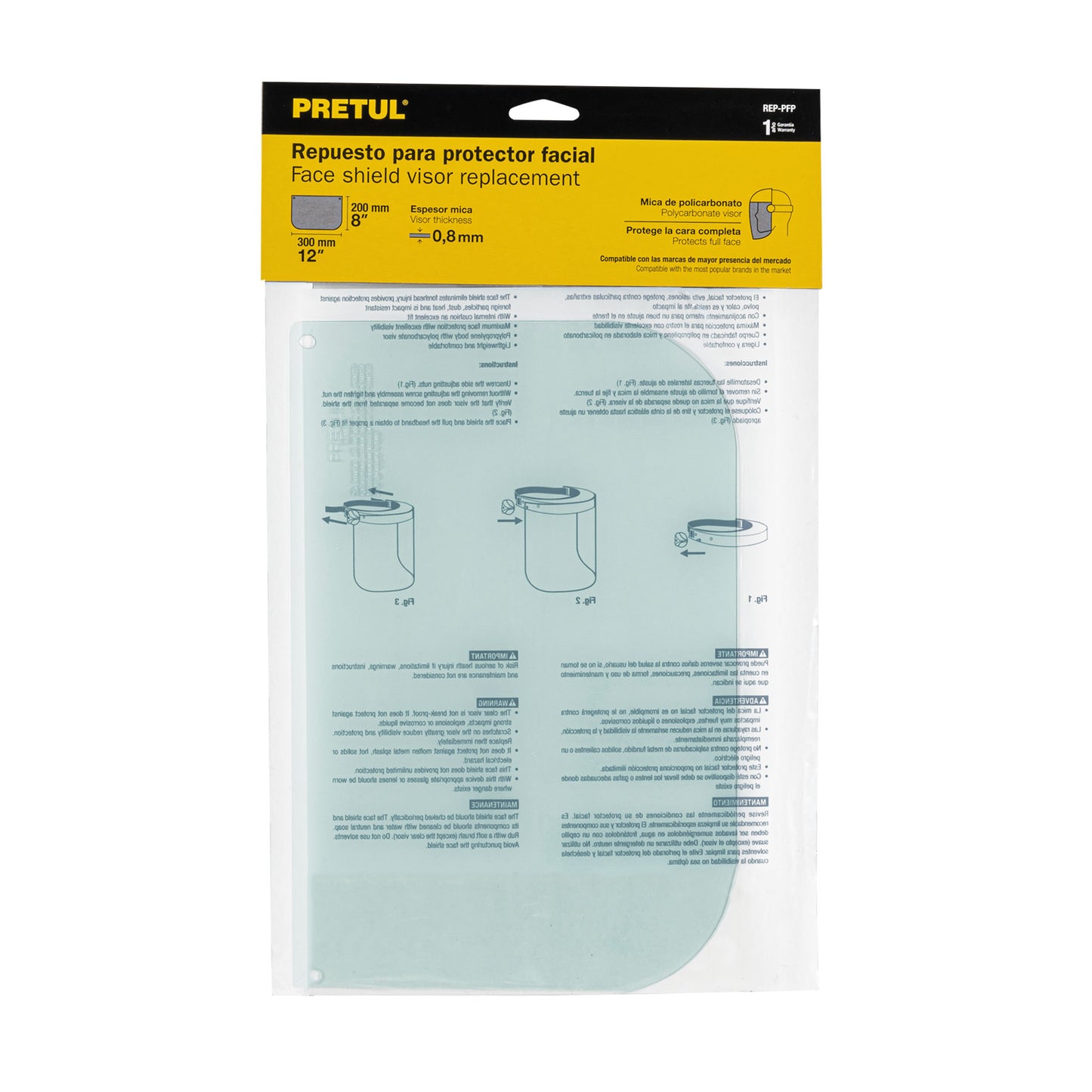 REP-PFP Repuesto para protector facial PF-500P