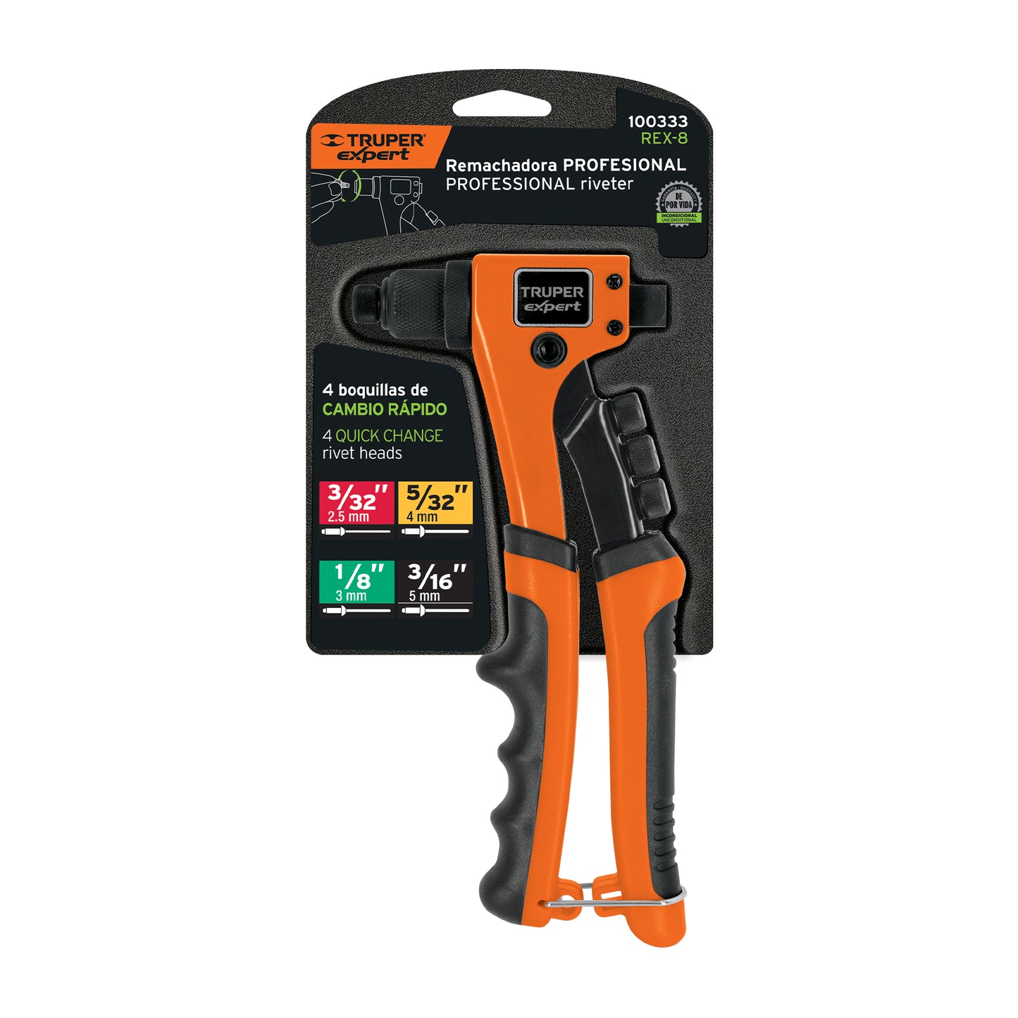 REX-8 Remachadora profesional 8', Truper Expert