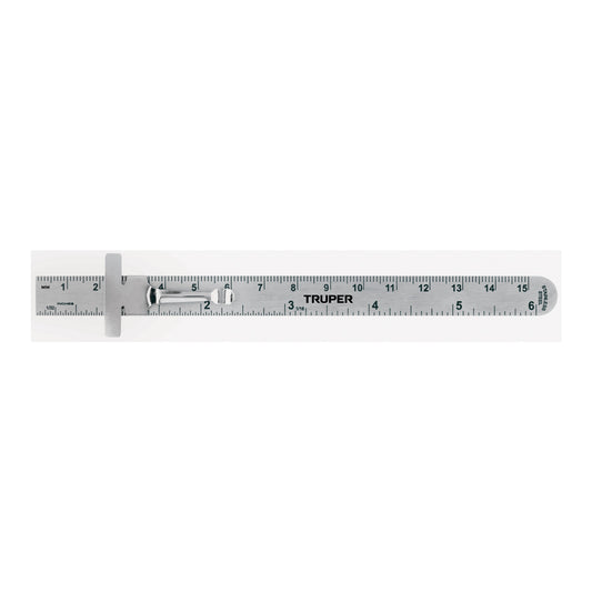 RGL-15B Regla de acero inoxidable de bolsillo, 15 cm