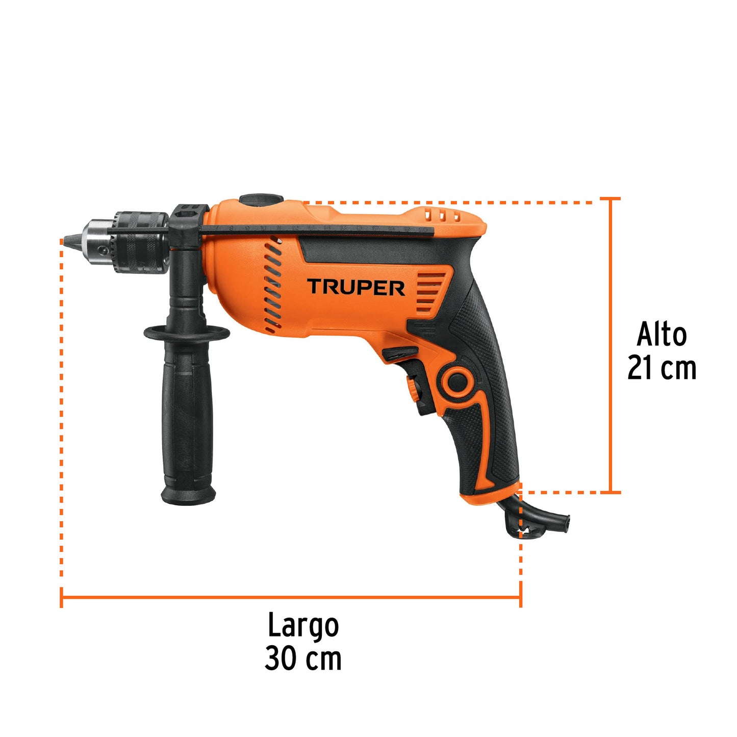 ROTO-1/2A8 Taladro percutor 1/2", profesional, 750 W
