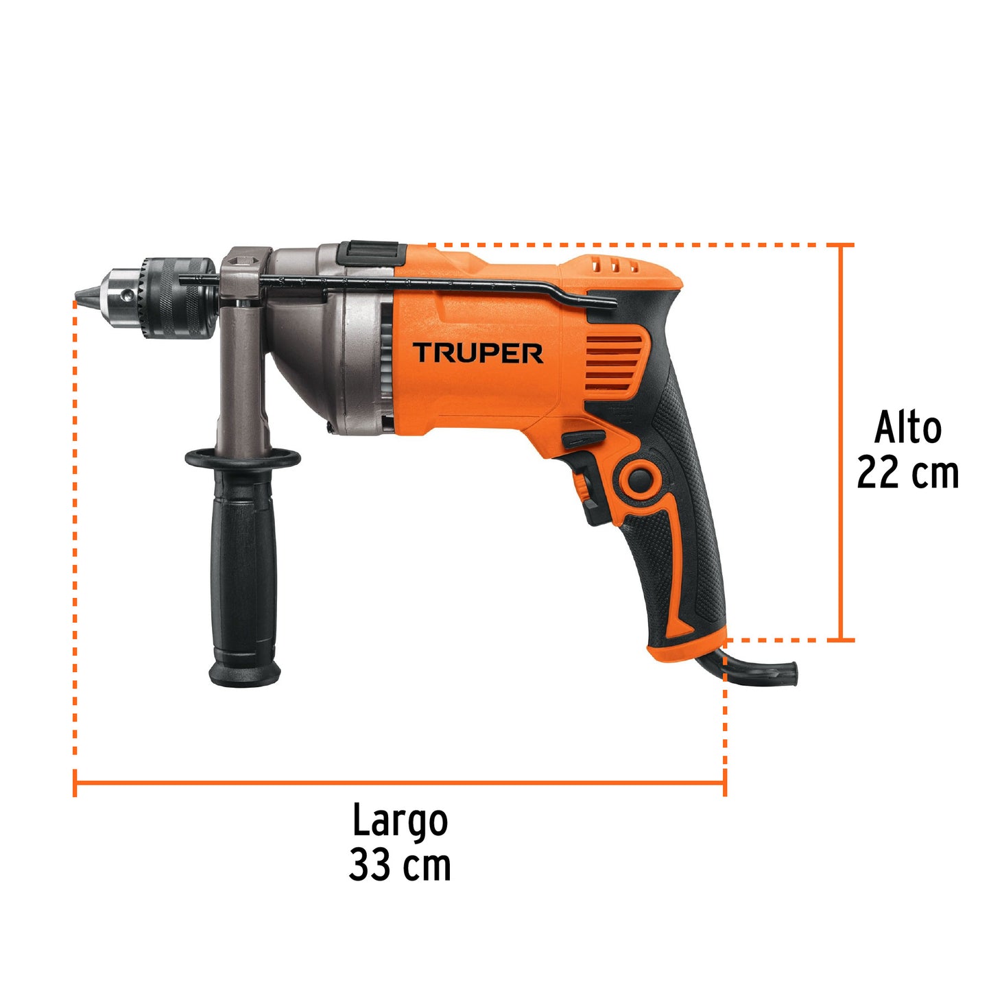 ROTO-1/2A9 Taladro percutor 1/2", profesional, 850 W