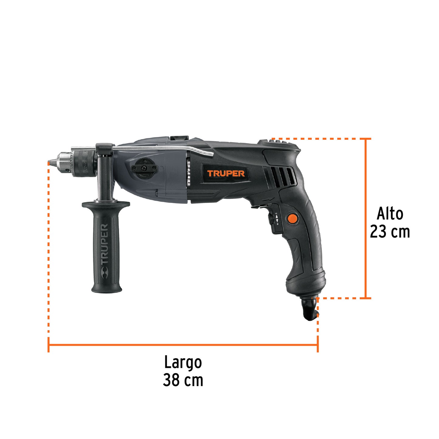 ROTO-1/2NX2 Taladro percutor 1/2", industrial, 1200 W