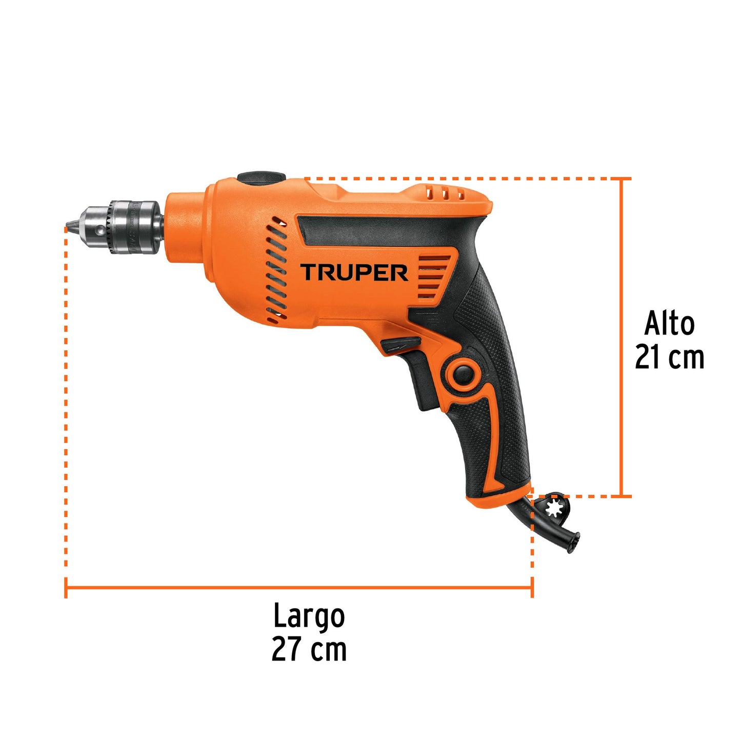 ROTO-3/8A4 Taladro percutor 3/8", profesional, 550 W