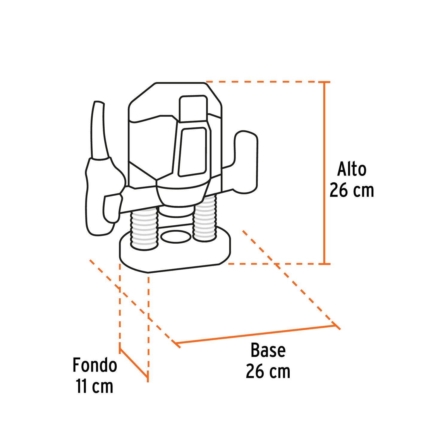 ROU-A3 Router profesional, 1-3/4 HP