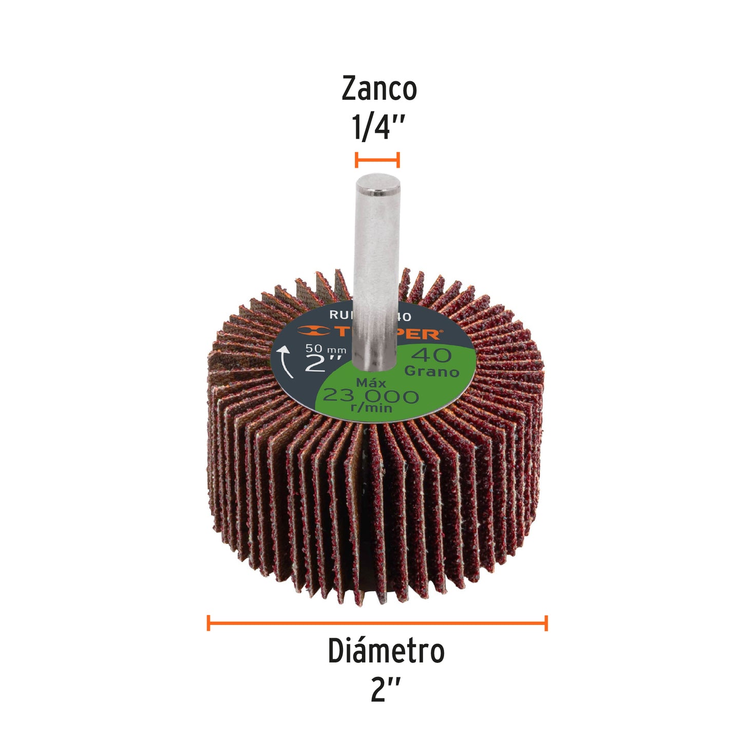 RUFLA-240 Rueda flap de 2", grano 40