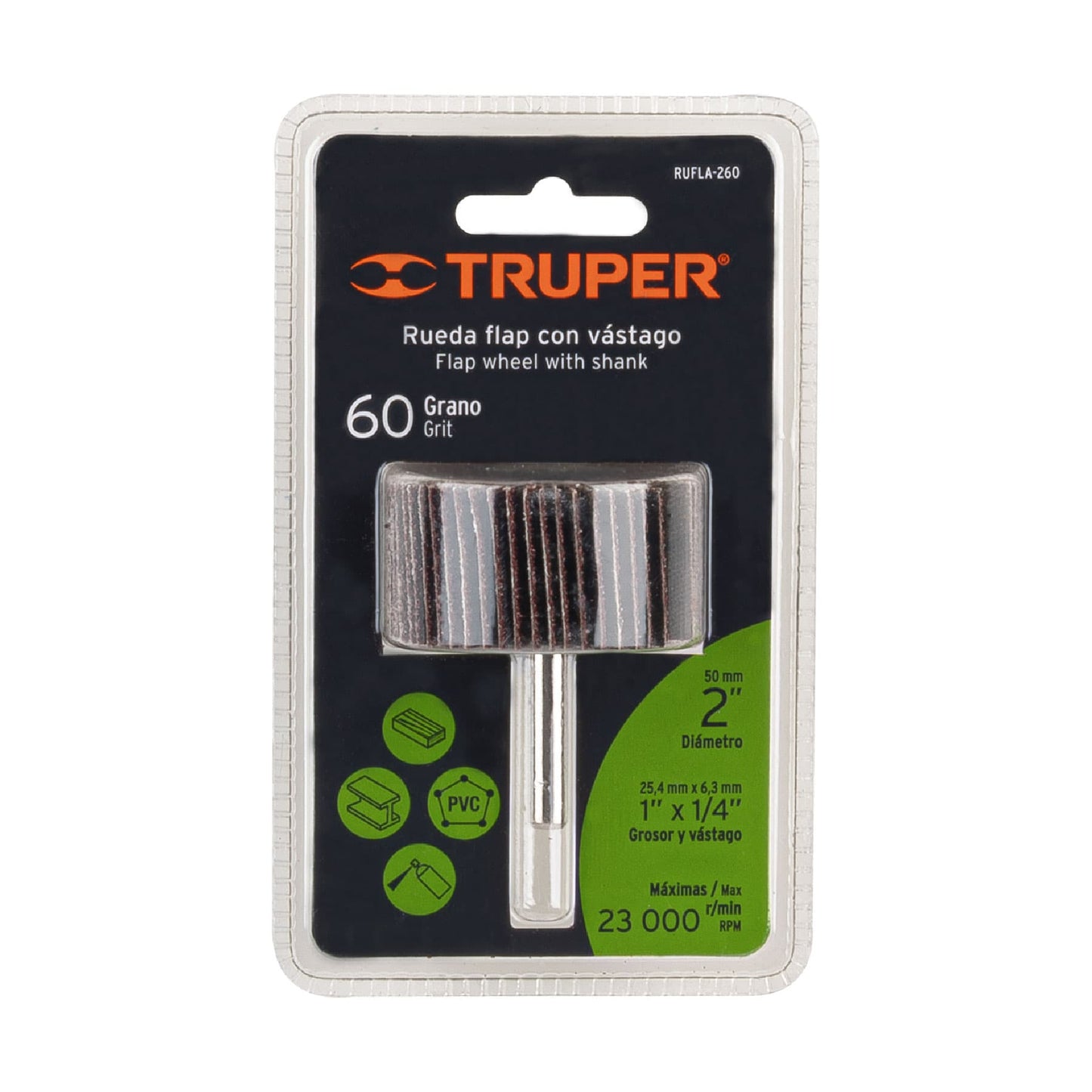RUFLA-260 Rueda flap de 2", grano 60