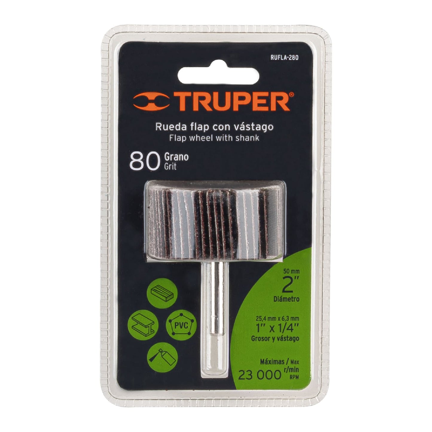 RUFLA-280 Rueda flap de 2", grano 80