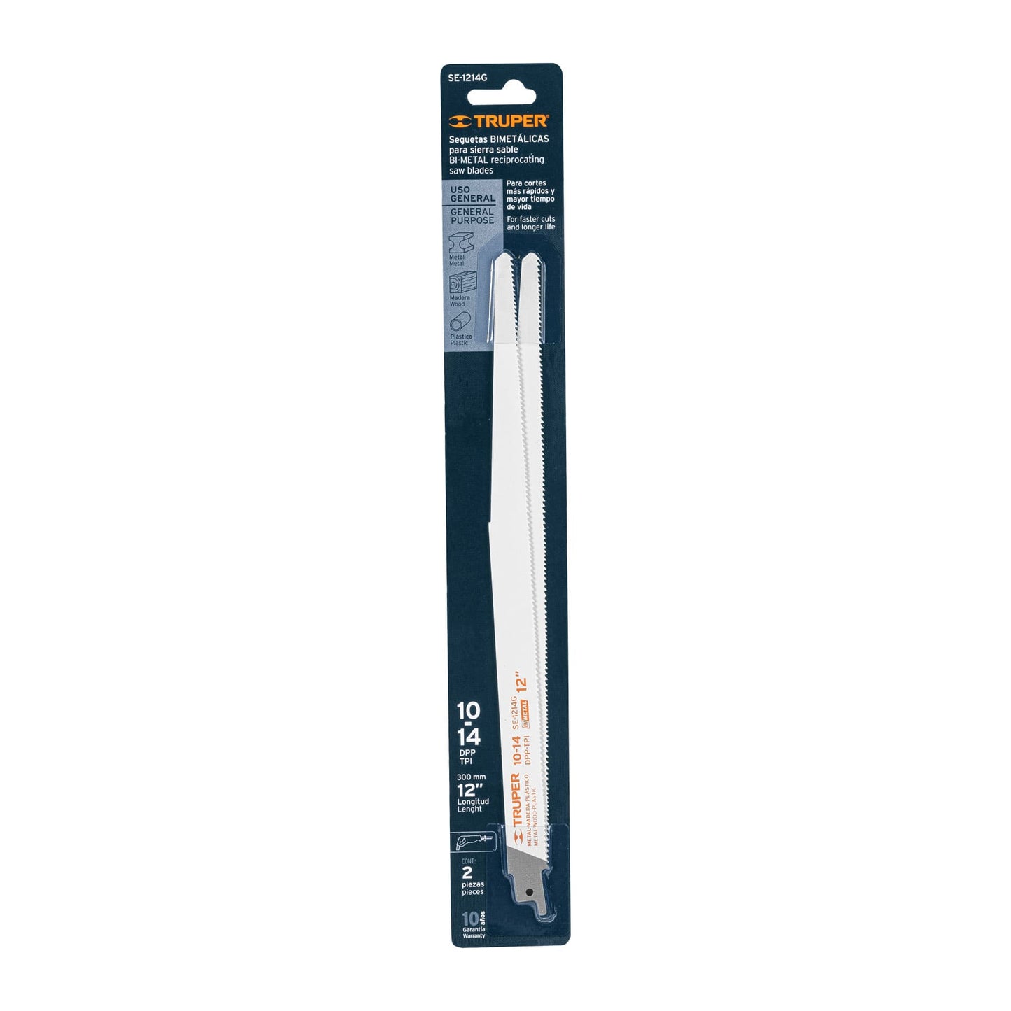SE-1214G Segueta sierra sable, 12', 10-14 DPP, cónica, usos generales