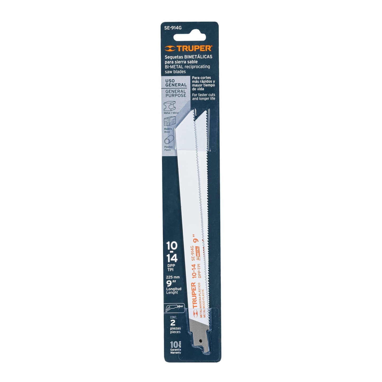 SE-914G Segueta sierra sable, 9', 10-14 DPP, recta, usos generales