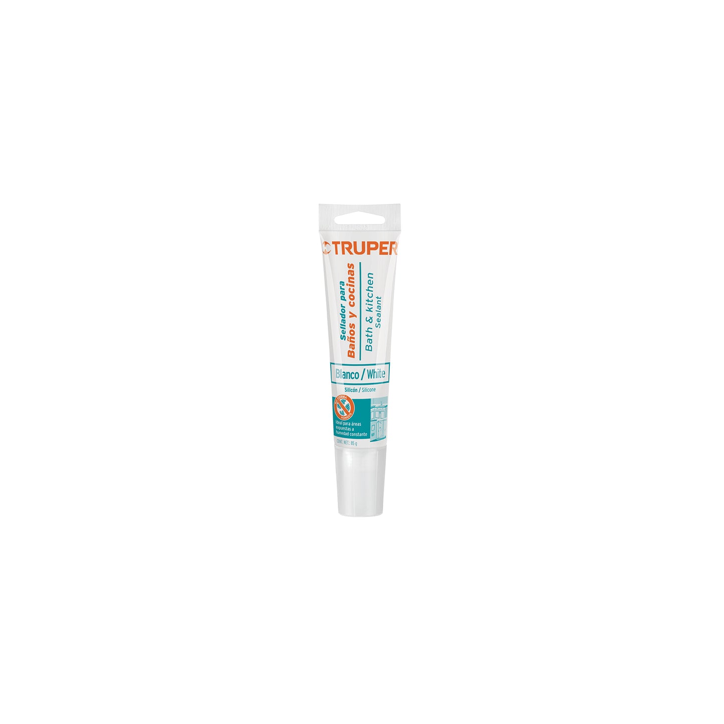 SIL-85BCB Sellador blanco para baño y cocina, 85 gr