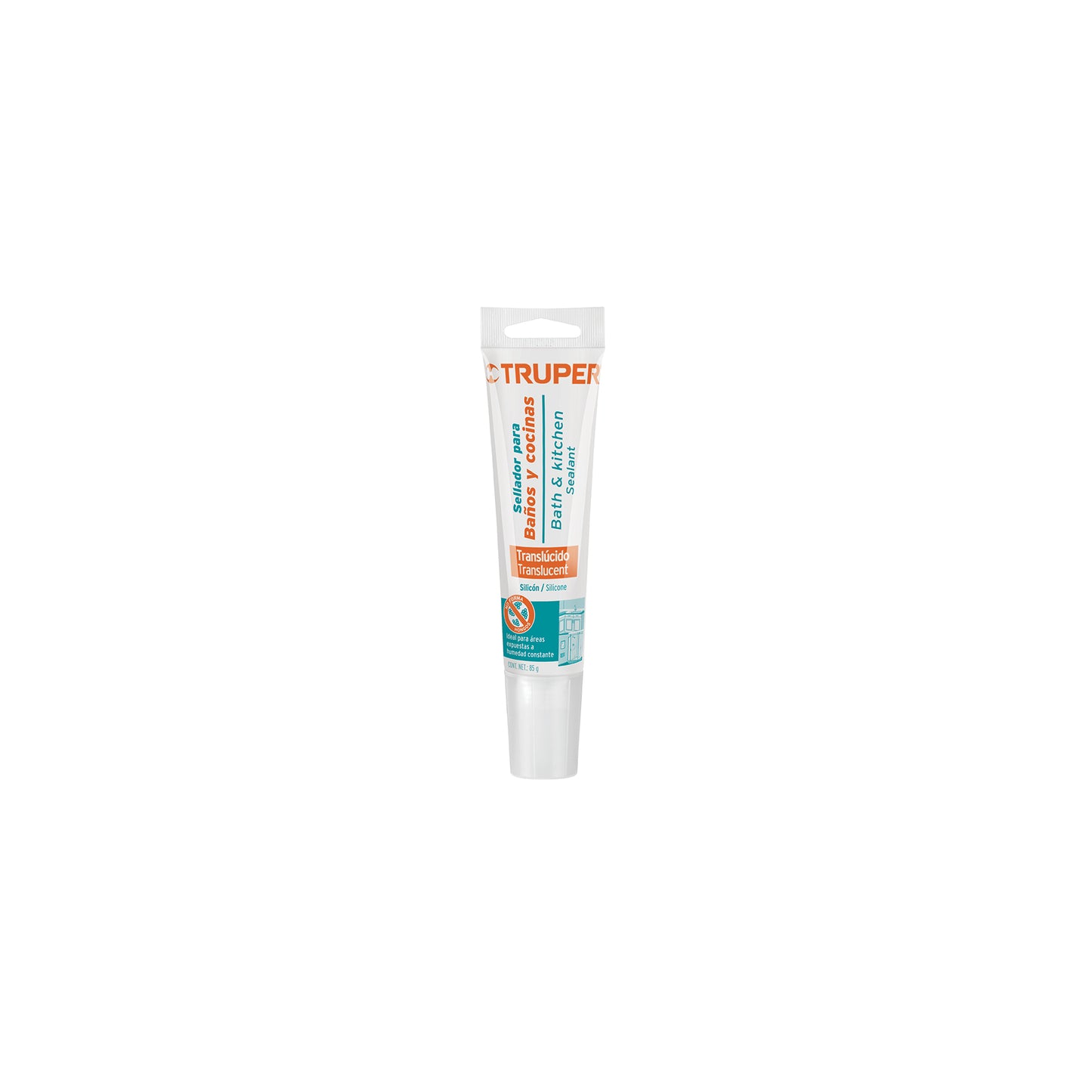 SIL-85BCT Sellador transparente para baño y cocina, 85 gr