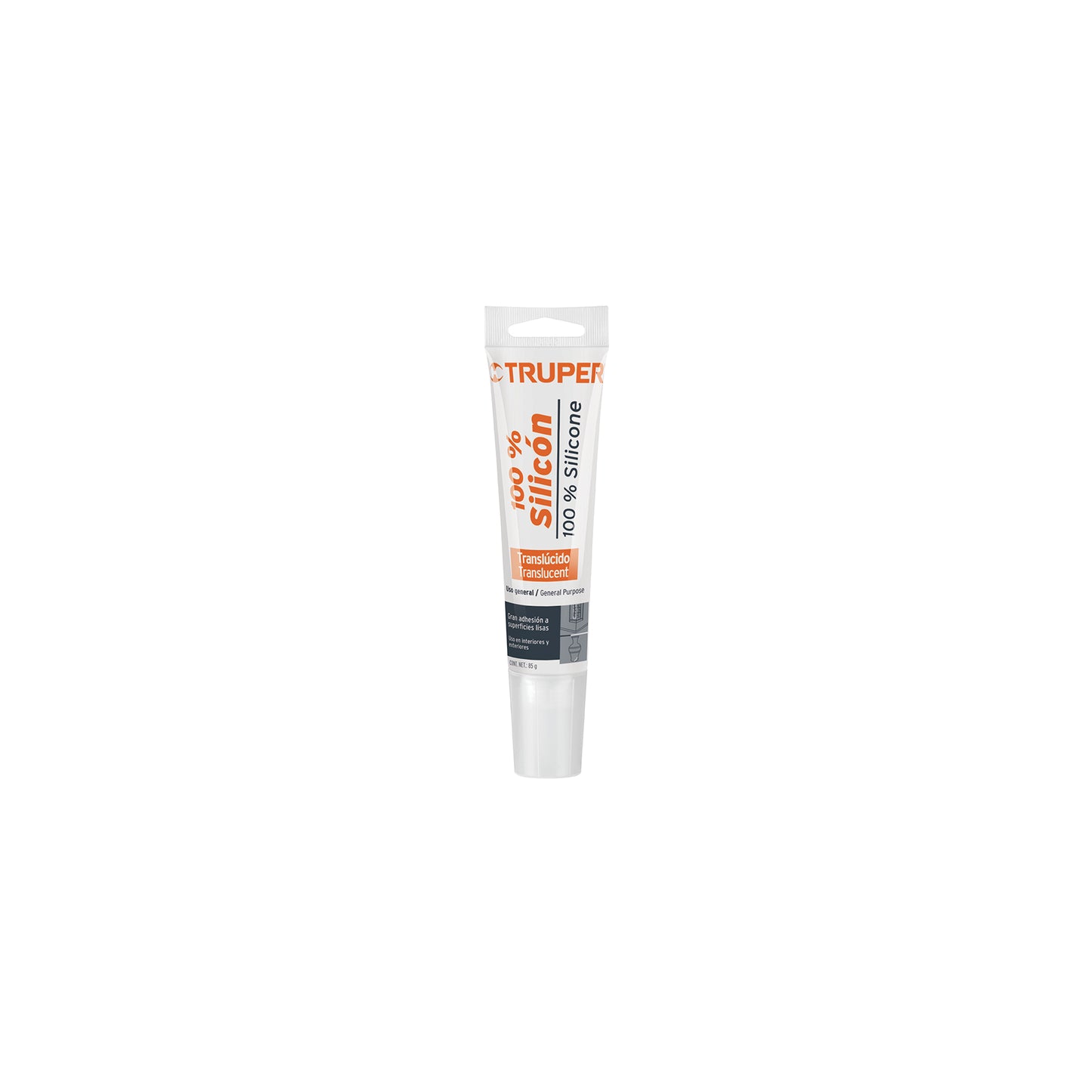SIL-85T Sellador transparente, 100% de silicona, 85 gr