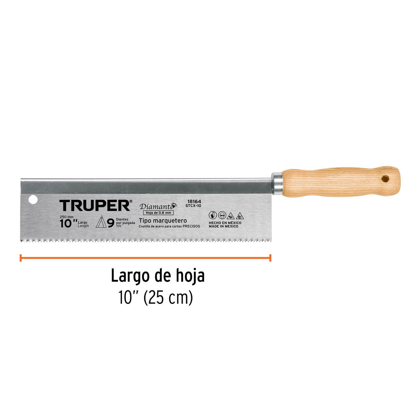 STCX-10 Serrucho tipo marquetero 10", 9 DPP