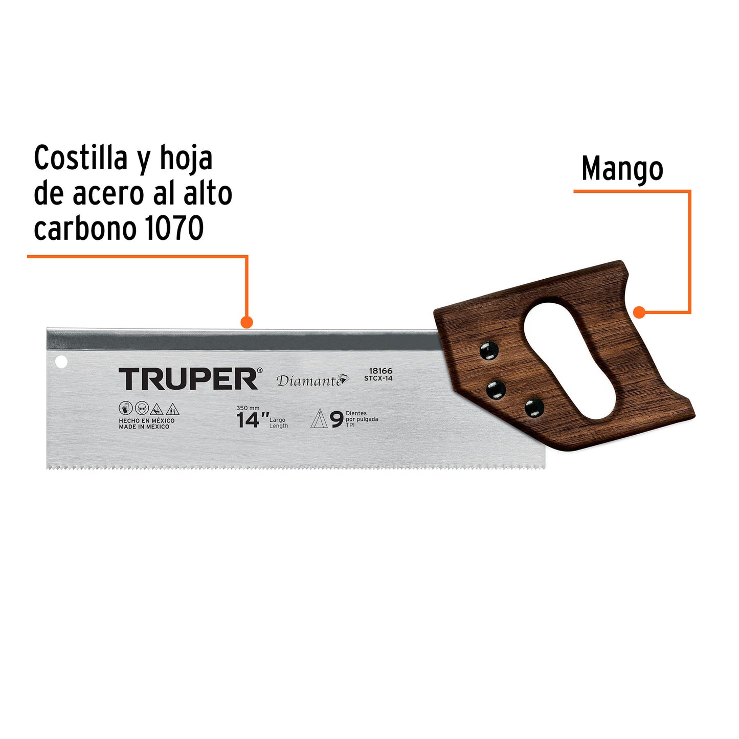 STCX-14 Serrucho de costilla 14", 9 DPP