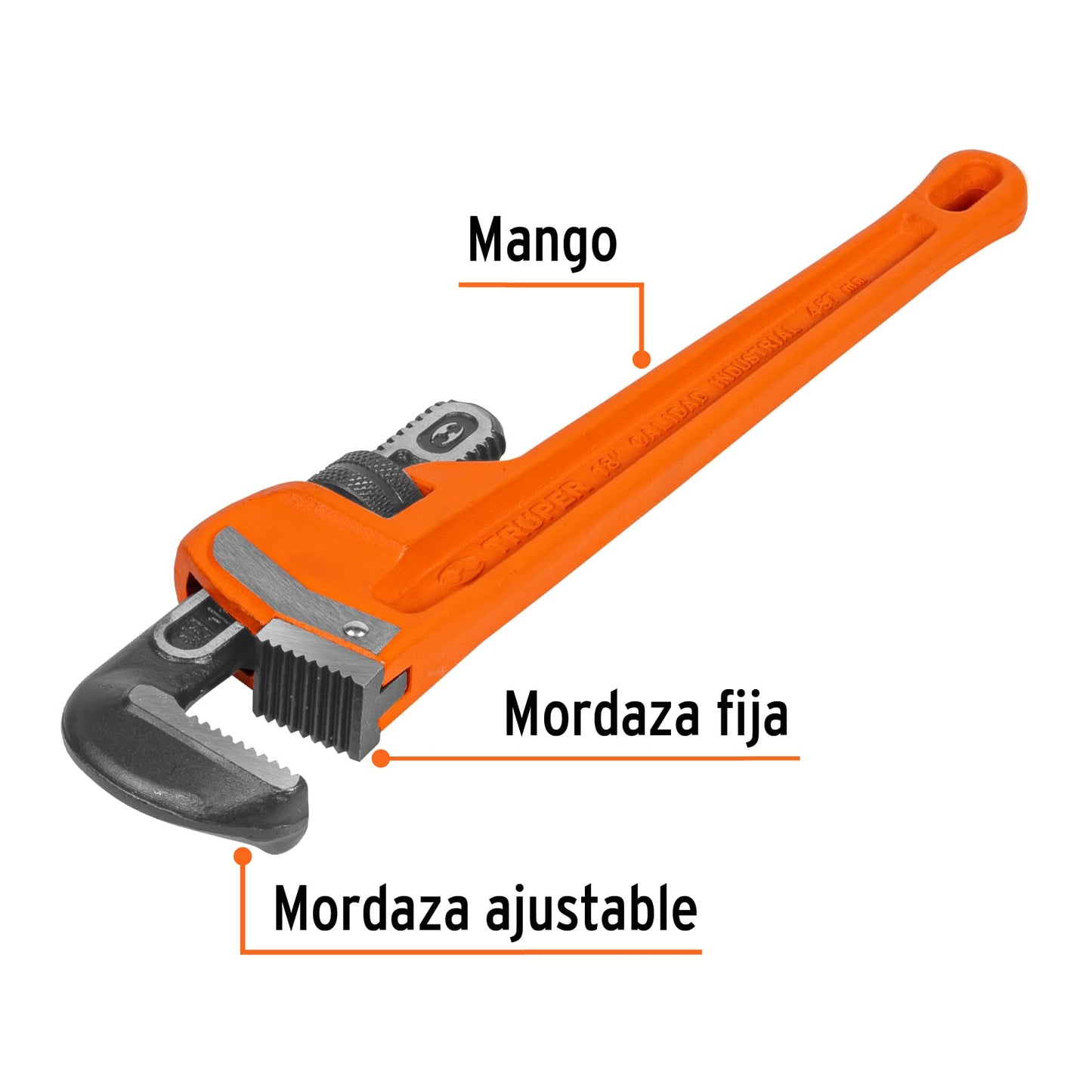 STI-18 Llave de tubo industriales, 18"