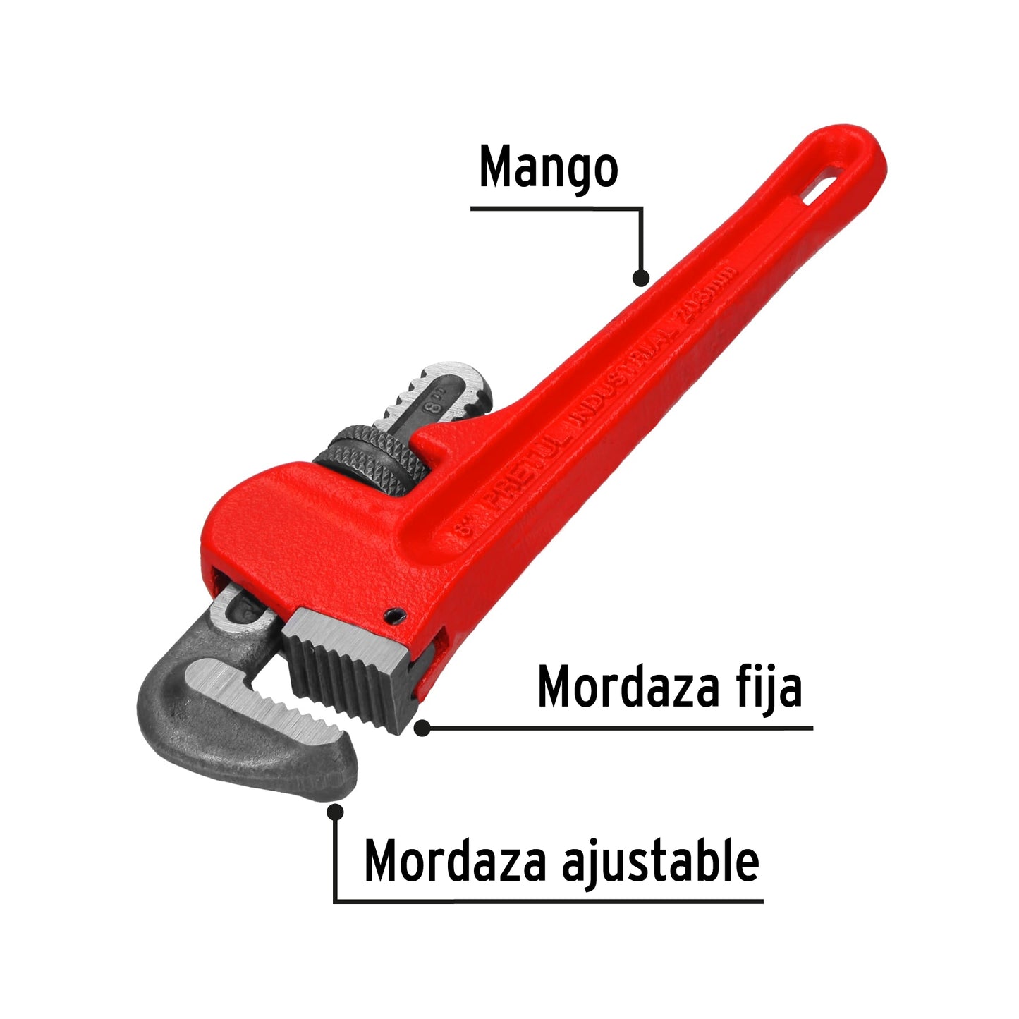 STI-8P Llave de tubo, 8", Pretul