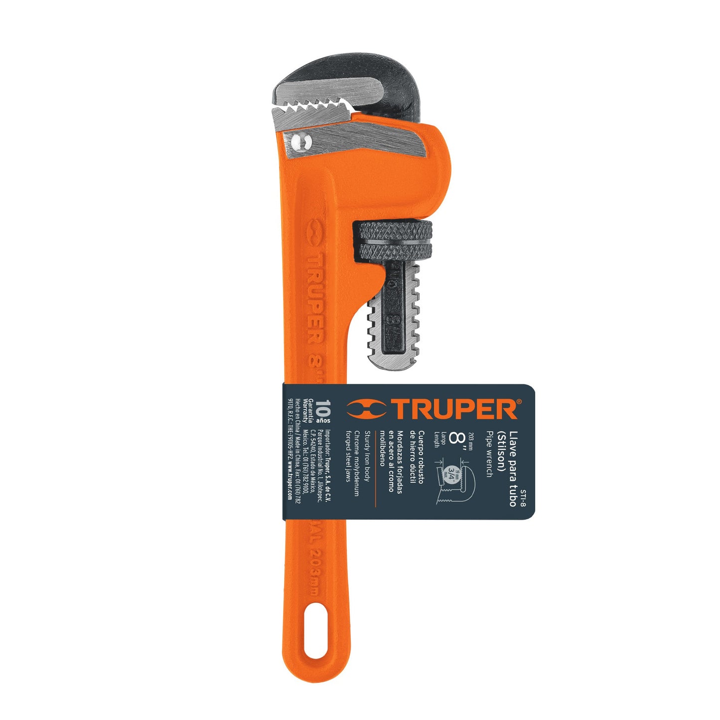 STI-8 Llave de tubo industriales, 8"