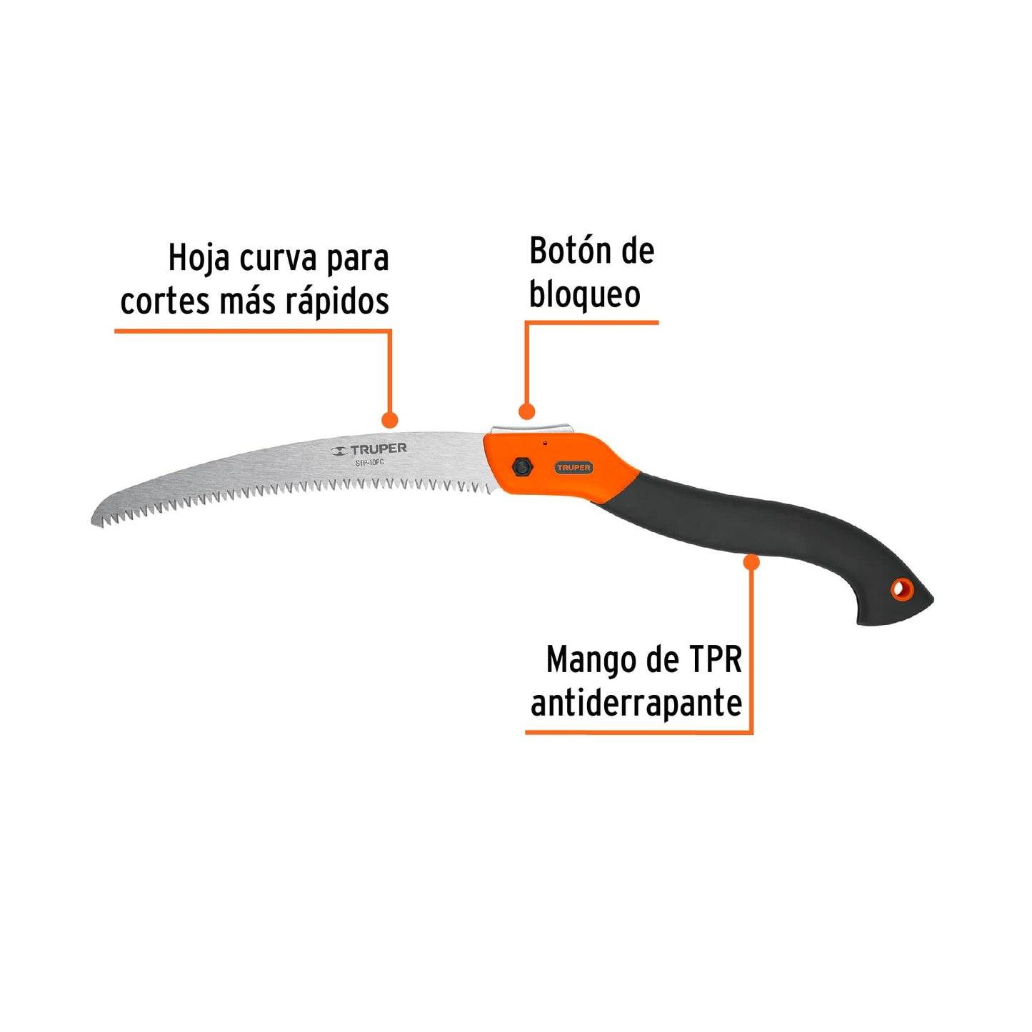 STP-10PC Serrucho plegable de 10', hoja curva