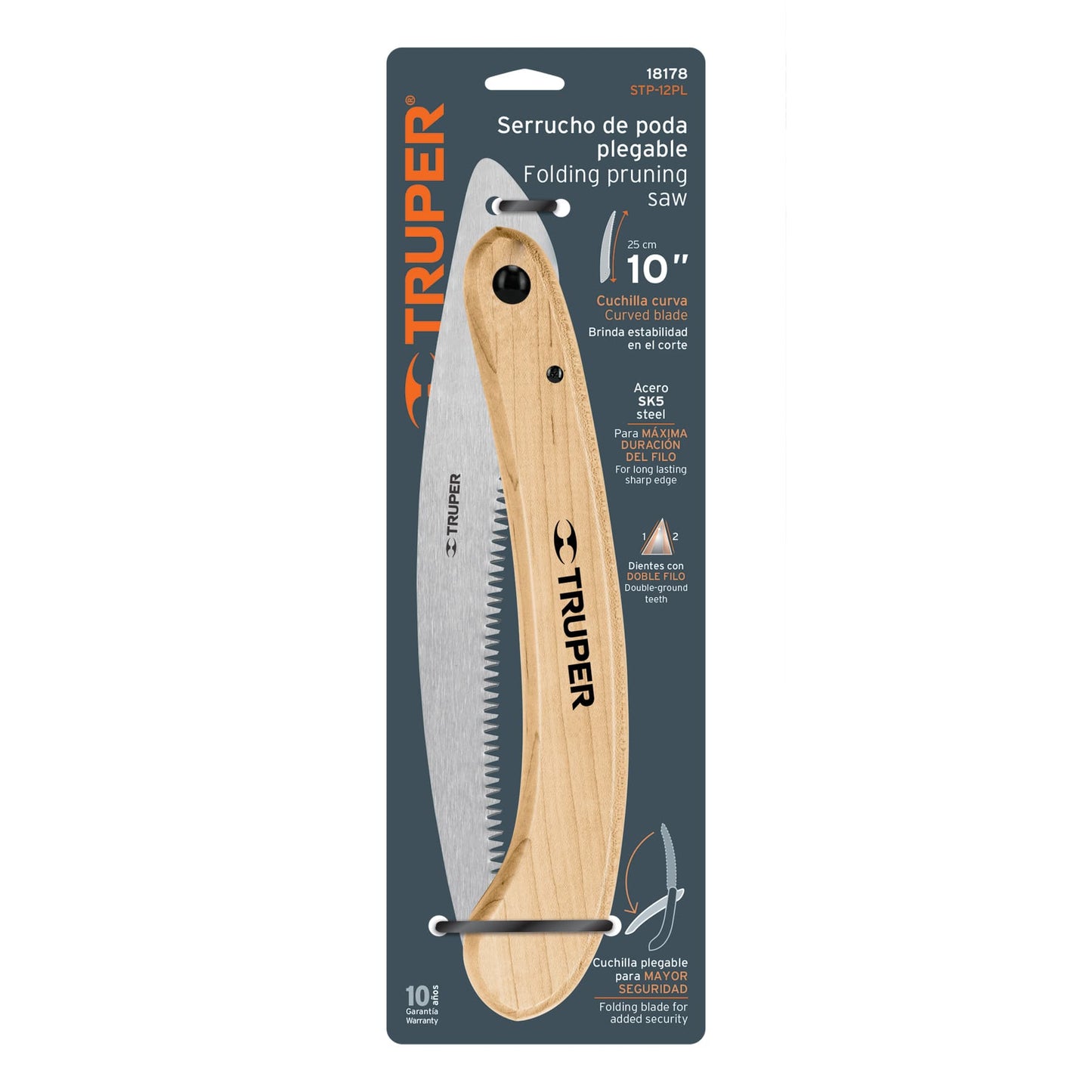 STP-12PL Serrucho curvo podador plegable 12", 6 DPP