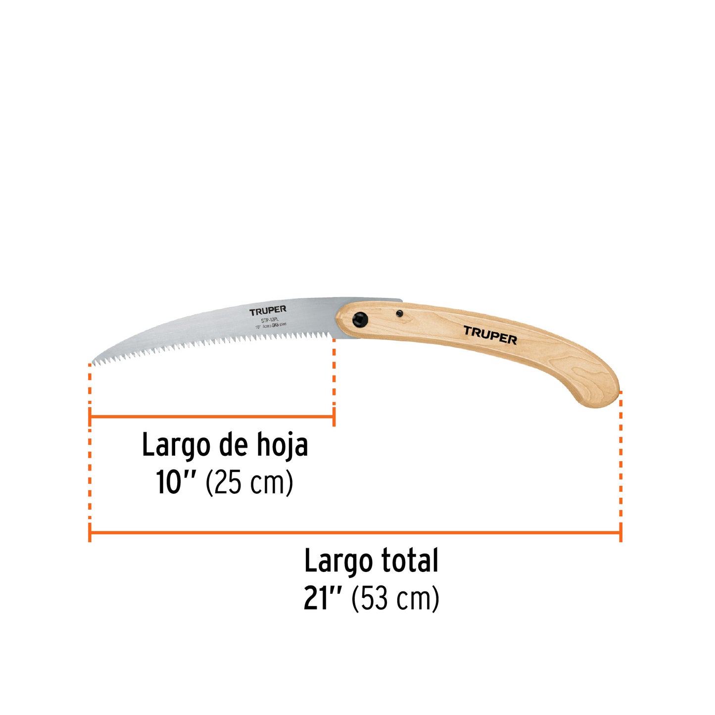 STP-12PL Serrucho curvo podador plegable 12", 6 DPP